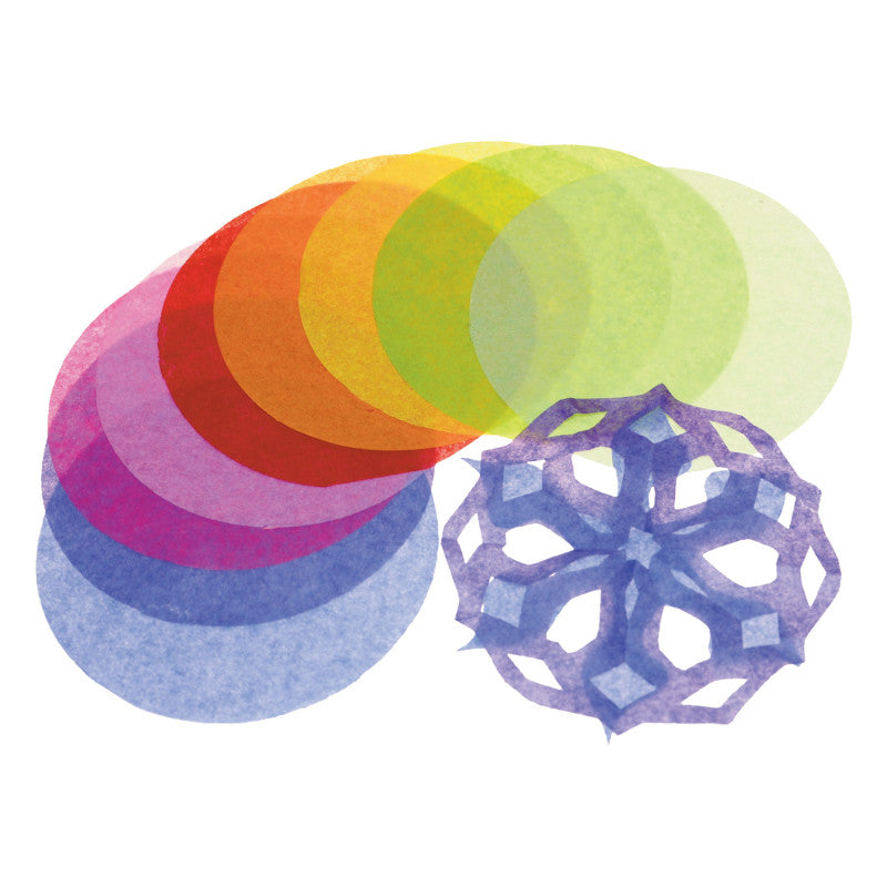 ROYLCO - Tissue Circles, 4", Assorted Colors, 480 Per Pack, 3 Packs