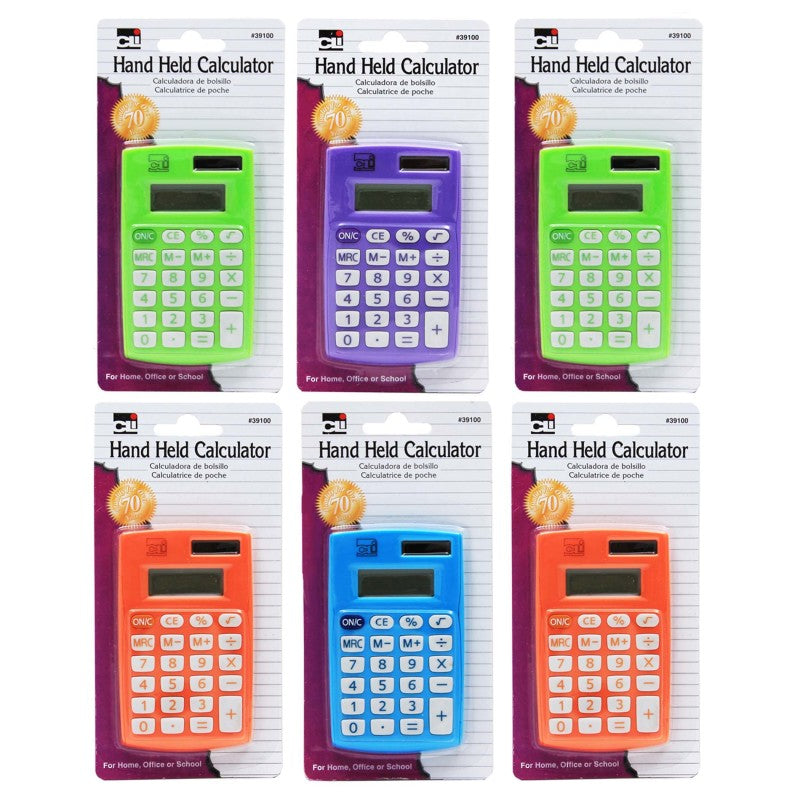 CHARLES LEONARD - Primary Calculator Single 8 Digit Display, Pack of 6
