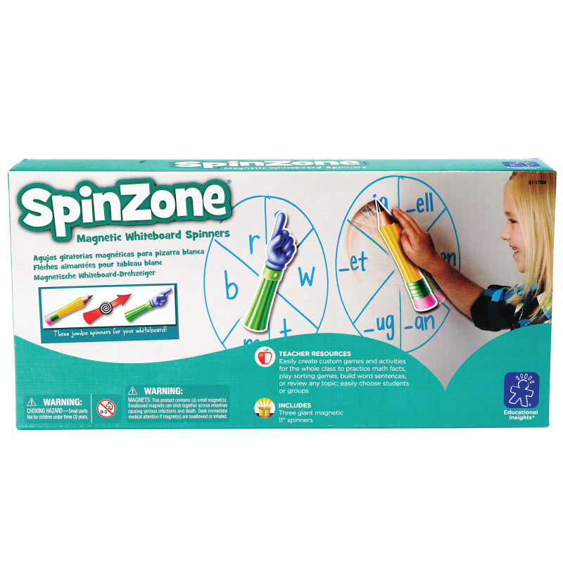 EDUCATIONAL INSIGHTS - SpinZone® Magnetic Whiteboard Spinners, Set of 3