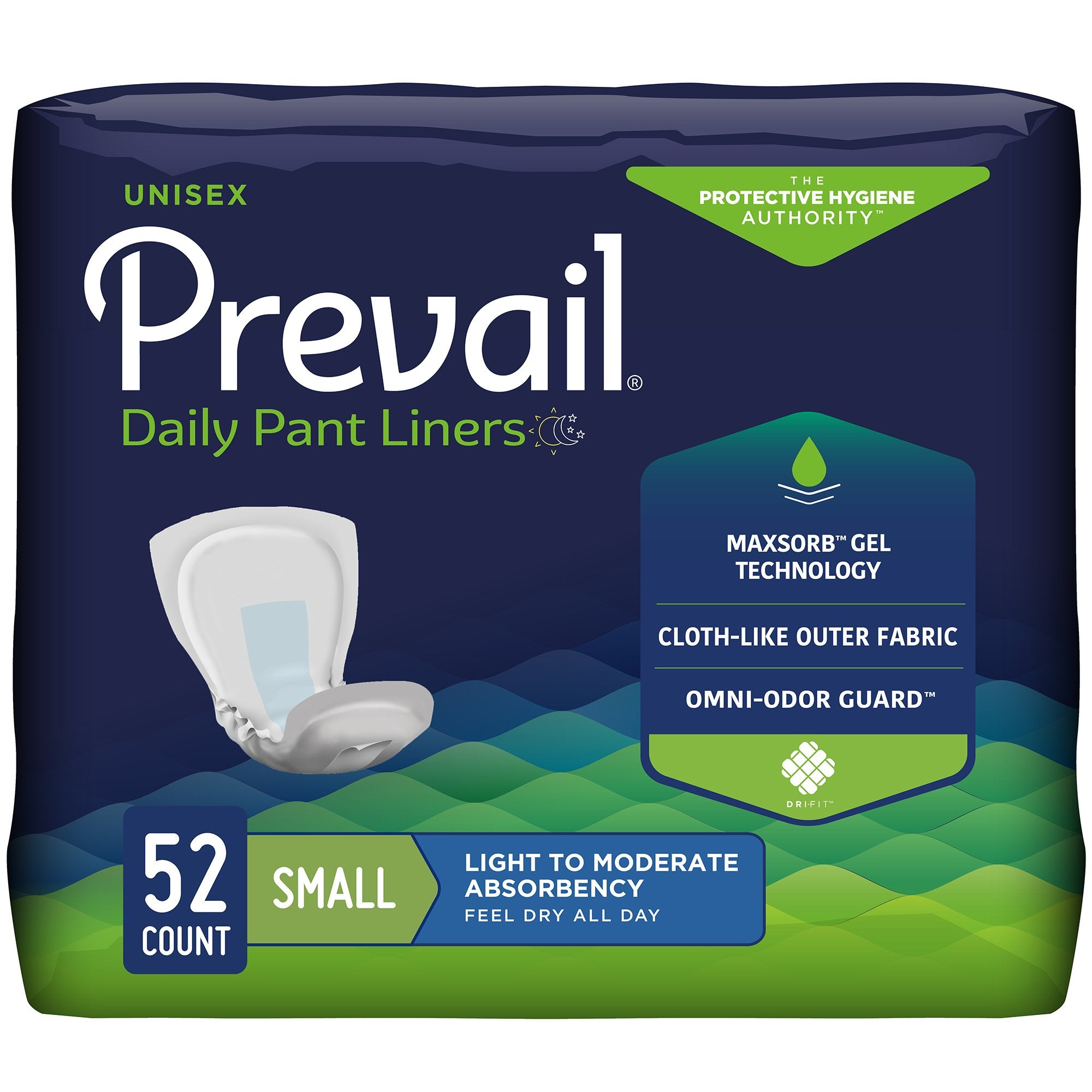 First Quality - Bladder Control Pad Prevail® Daily Pant Liners 12-1/2 Inch Length Moderate Absorbency Polymer Core Small [4/CS]