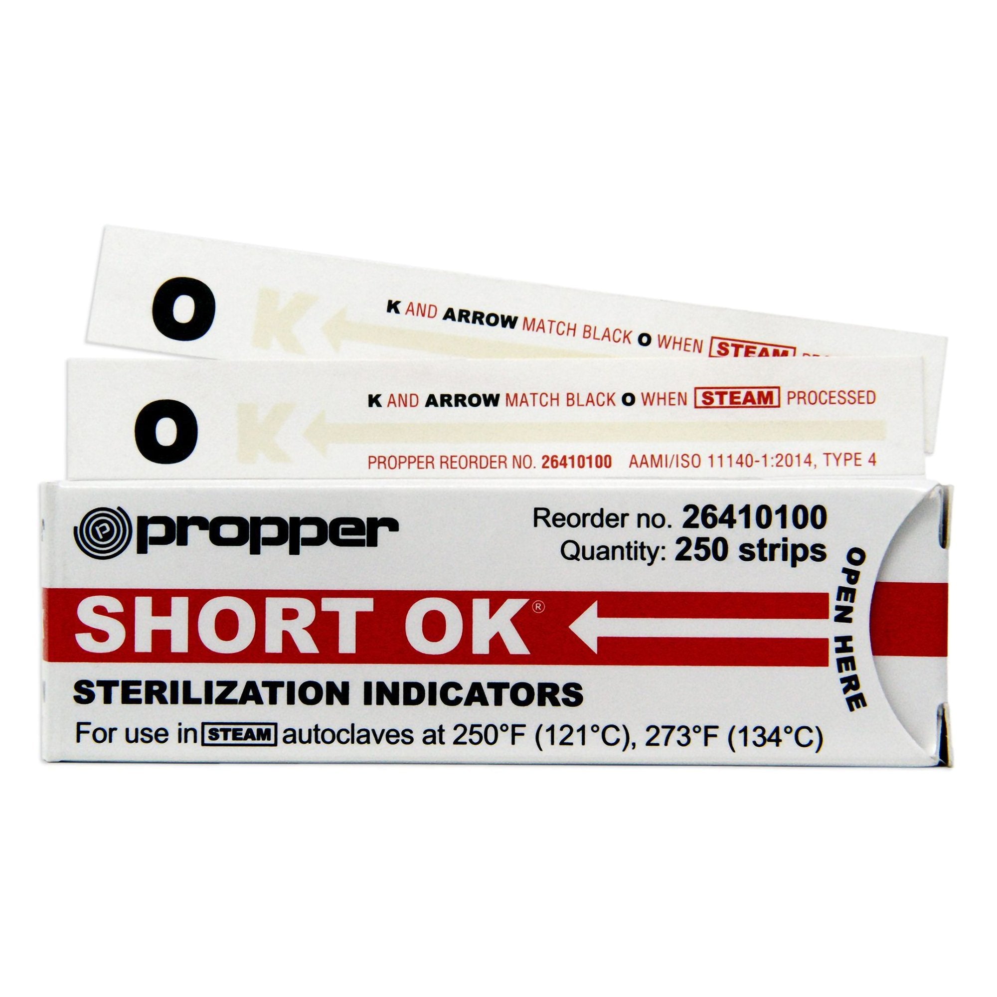 Propper Manufacturing - OK® Sterilization Chemical Indicator Strip Steam 4 Inch Length [250/BX]