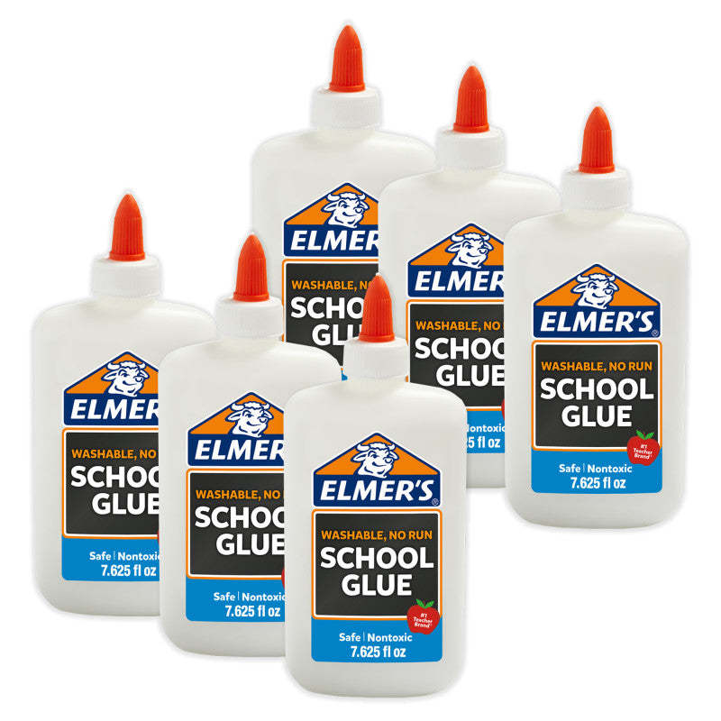 ELMER'S - Washable School Glue, 8 oz., Pack of 6