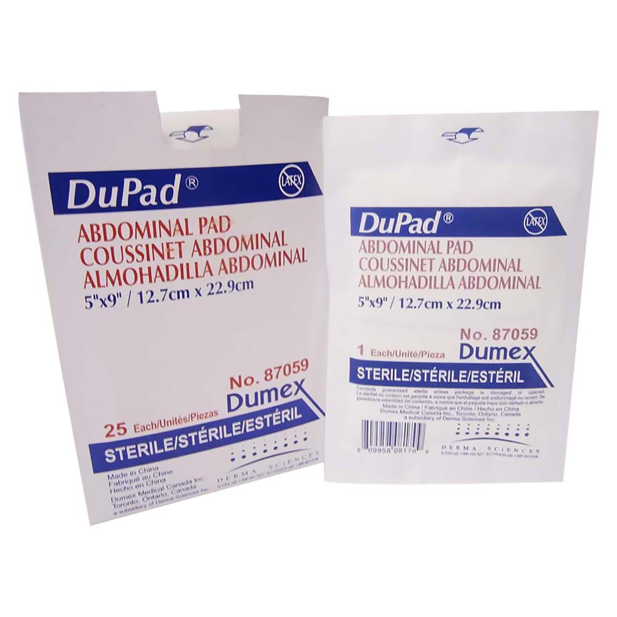 Gentell - Abdominal Pad DuPad® 5 X 9 Inch 1-Ply Sterile 1 per Pack [1/EA]
