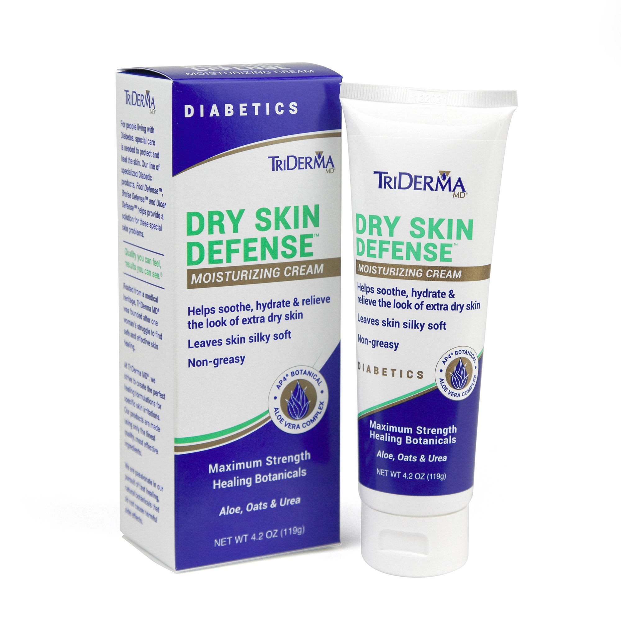 Triderma - Hand and Body Moisturizer TriDerma® MD Diabetic Dry Skin Defense™ 4.2 oz. Tube Unscented Cream [1/EA]