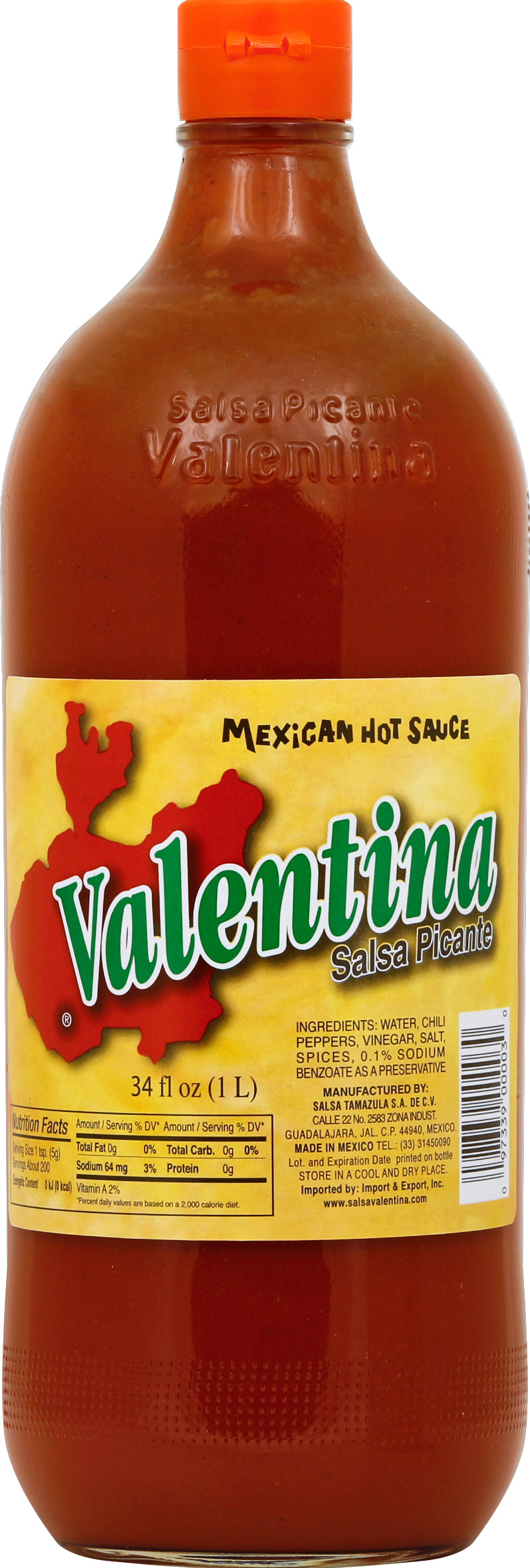 Valentina Hot Sauce 34 oz - Case of 12