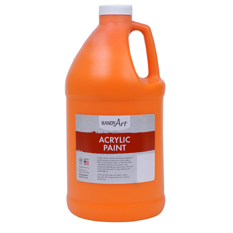 HANDY ART - Acrylic Paint Half Gallon, Chrome Orange