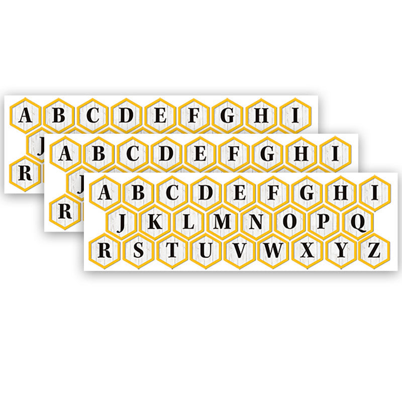 EUREKA - The Hive Deco Letters, 96 Characters Per Pack, 3 Packs