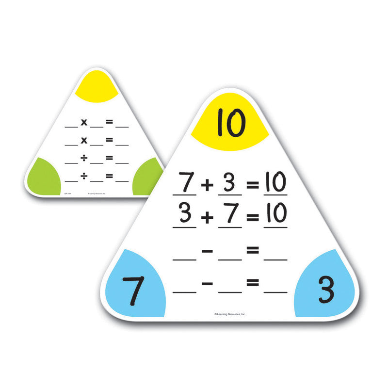 LEARNING RESOURCES - Write & Wipe Fact Family Boards, Pack of 5