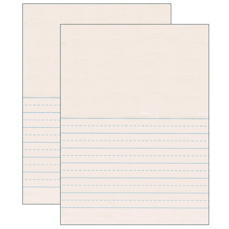 PACON - Newsprint Handwriting Paper, Picture Story, 7/8" x 7/16" Ruled Short, 9" x 12", 500 Sheets Per Pack, 2 Packs