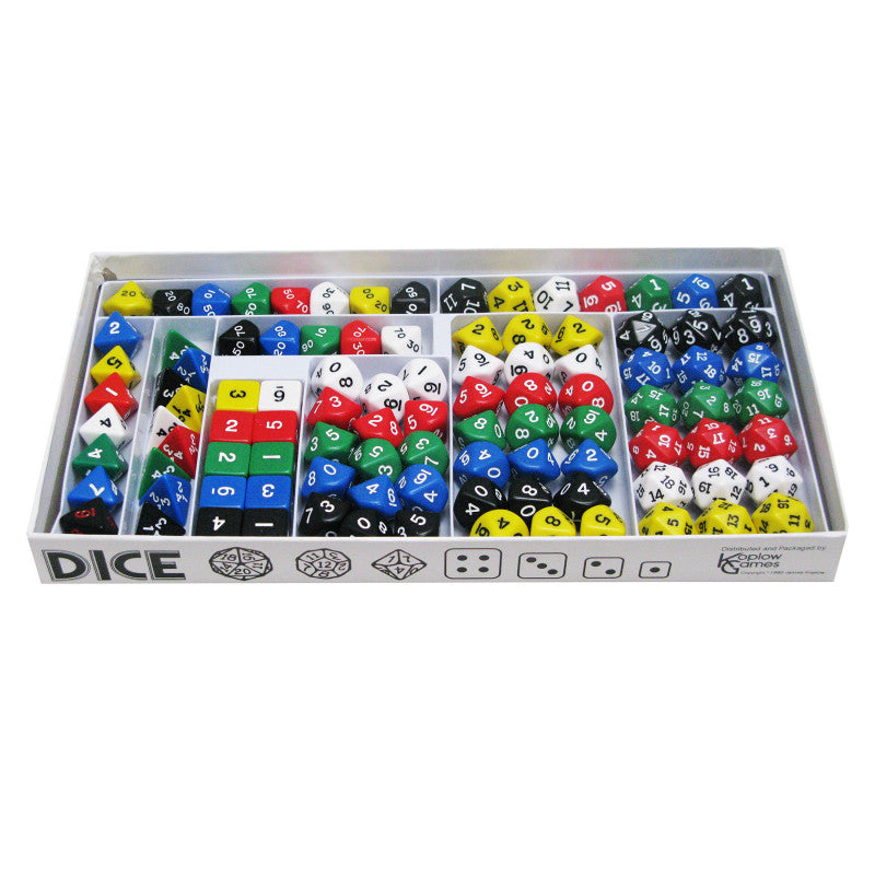 KOPLOW GAMES - Sampler Set of Opaque Polyhedra Dice, 100 Count