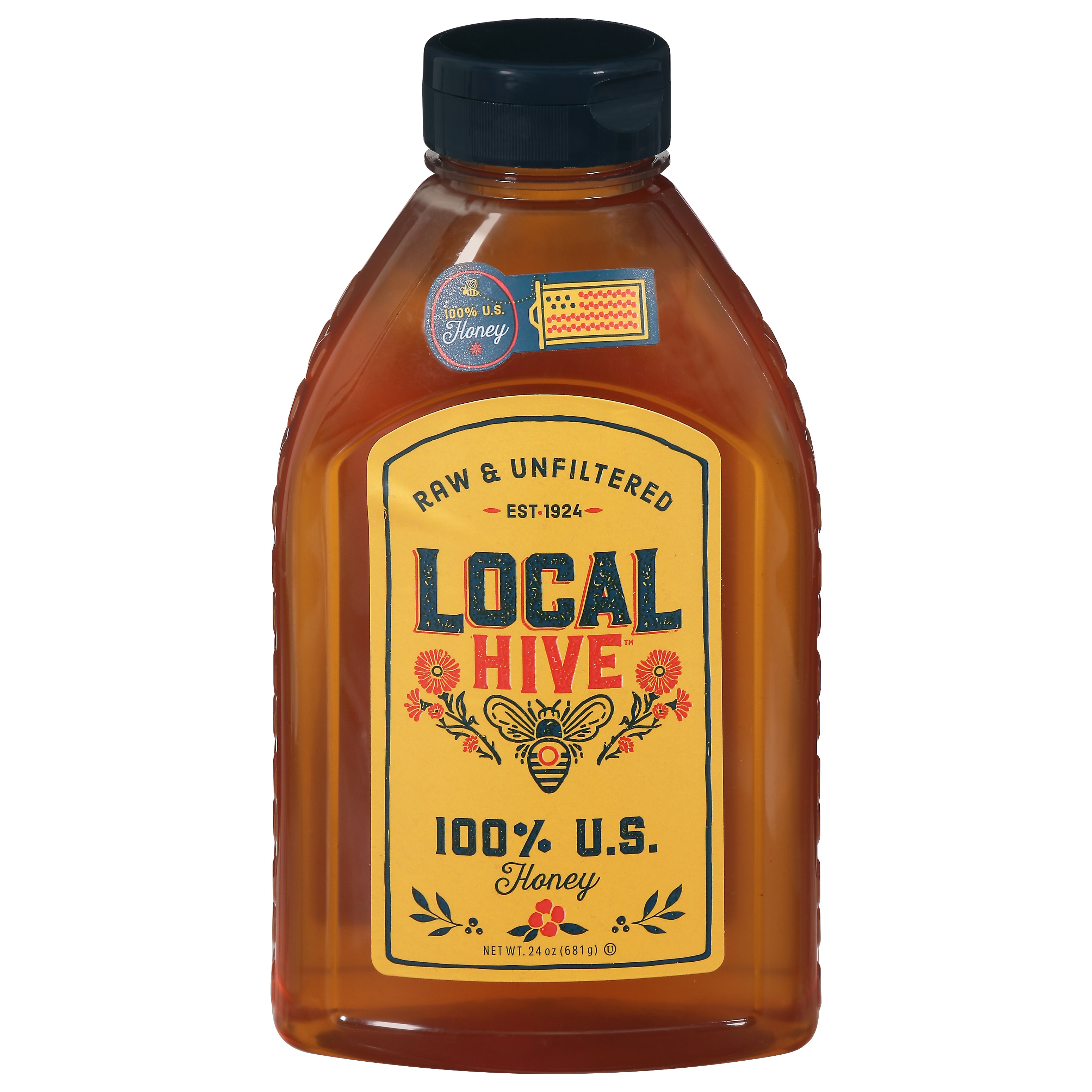 Local Hive Raw & Unfiltered Honey 24 oz - Case of 6