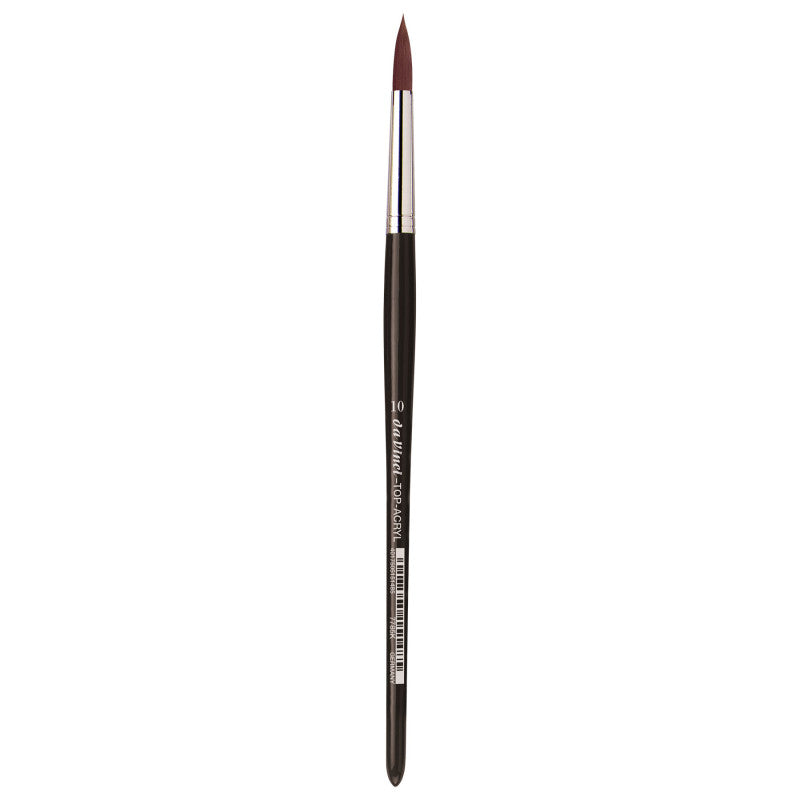 TOP-ACRYL Red-Brown Brush, Synthetic, Acrylic & Oil, Round, Series 7785K, Size 10