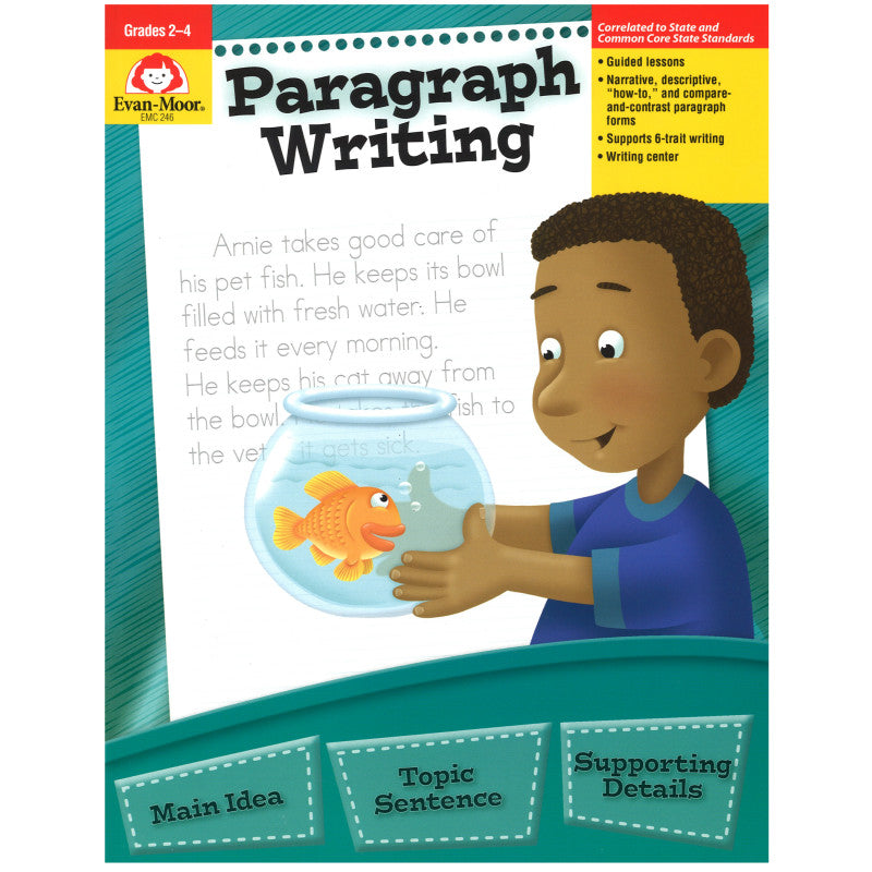 EVAN-MOOR - Paragraph Writing, Grades 2-4 , Teacher Reproducibles, Print