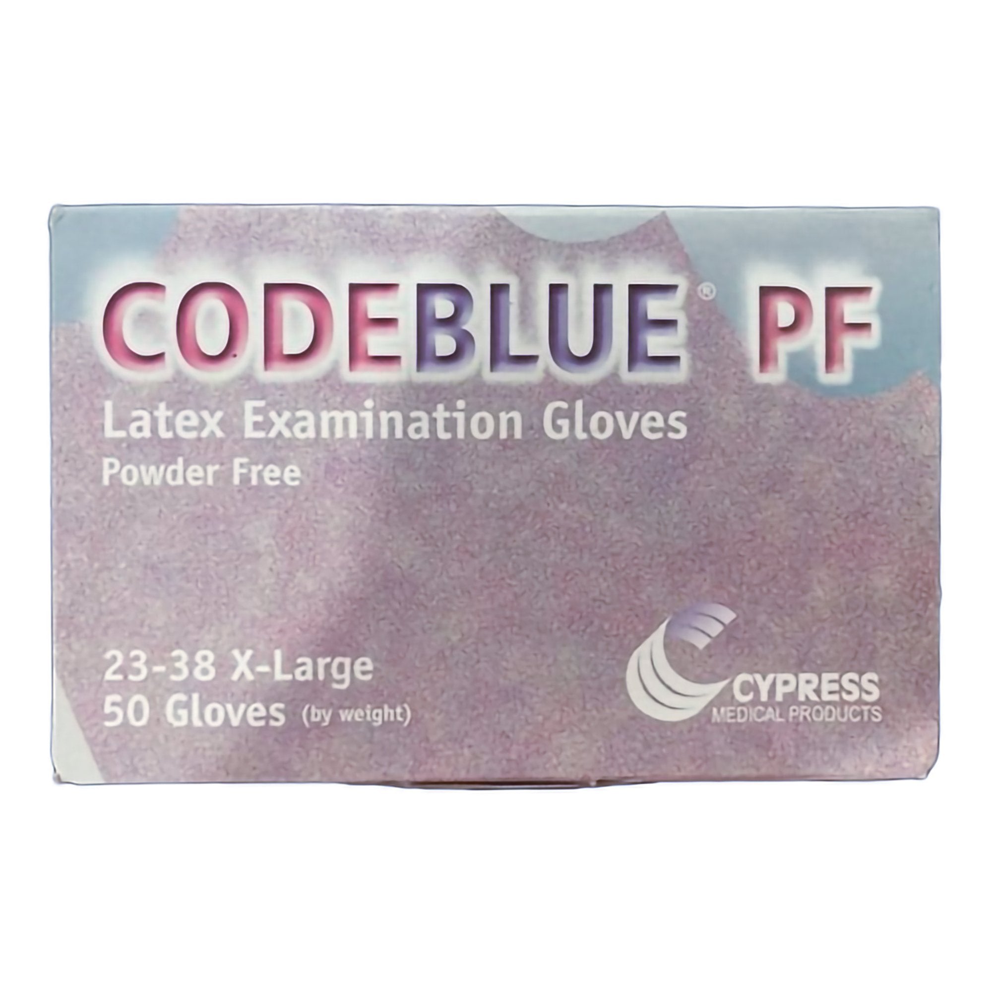 McKesson Brand - Exam Glove CODEBLUE® PF X-Large NonSterile Latex Extended Cuff Length Fully Textured Blue Not Rated [10/CS]