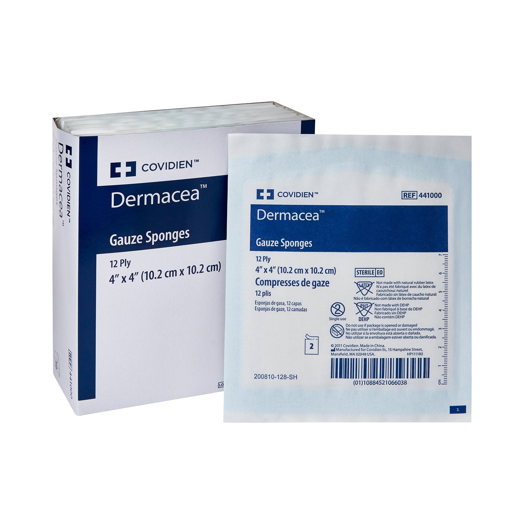 Cardinal - Gauze Sponge Dermacea™ 4 X 4 Inch 12-Ply Sterile 2 per Pack [600/CS] (763387_CS)