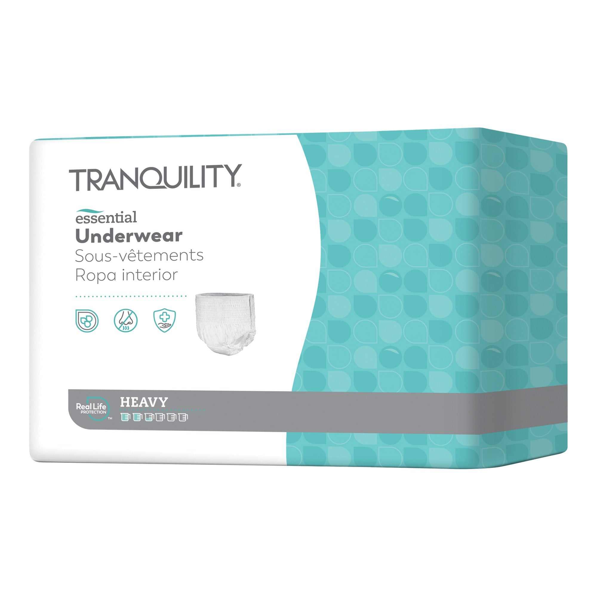 Principle Business Enterprises - Unisex Adult Absorbent Underwear Tranquility® Essential Pull On with Tear Away Seams X-Large Disposable Heavy Absorbency [56/CS]