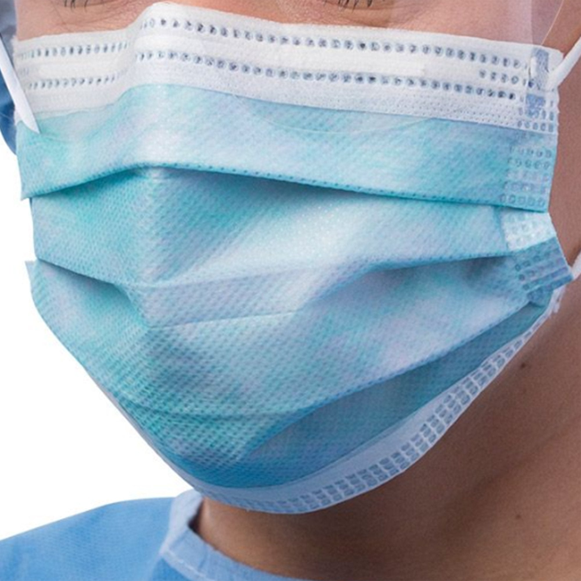 Cardinal - Procedure Mask Cardinal Health™ Anti-fog Foam ASTM Level 3 Earloops One Size Fits Most [50/BX]