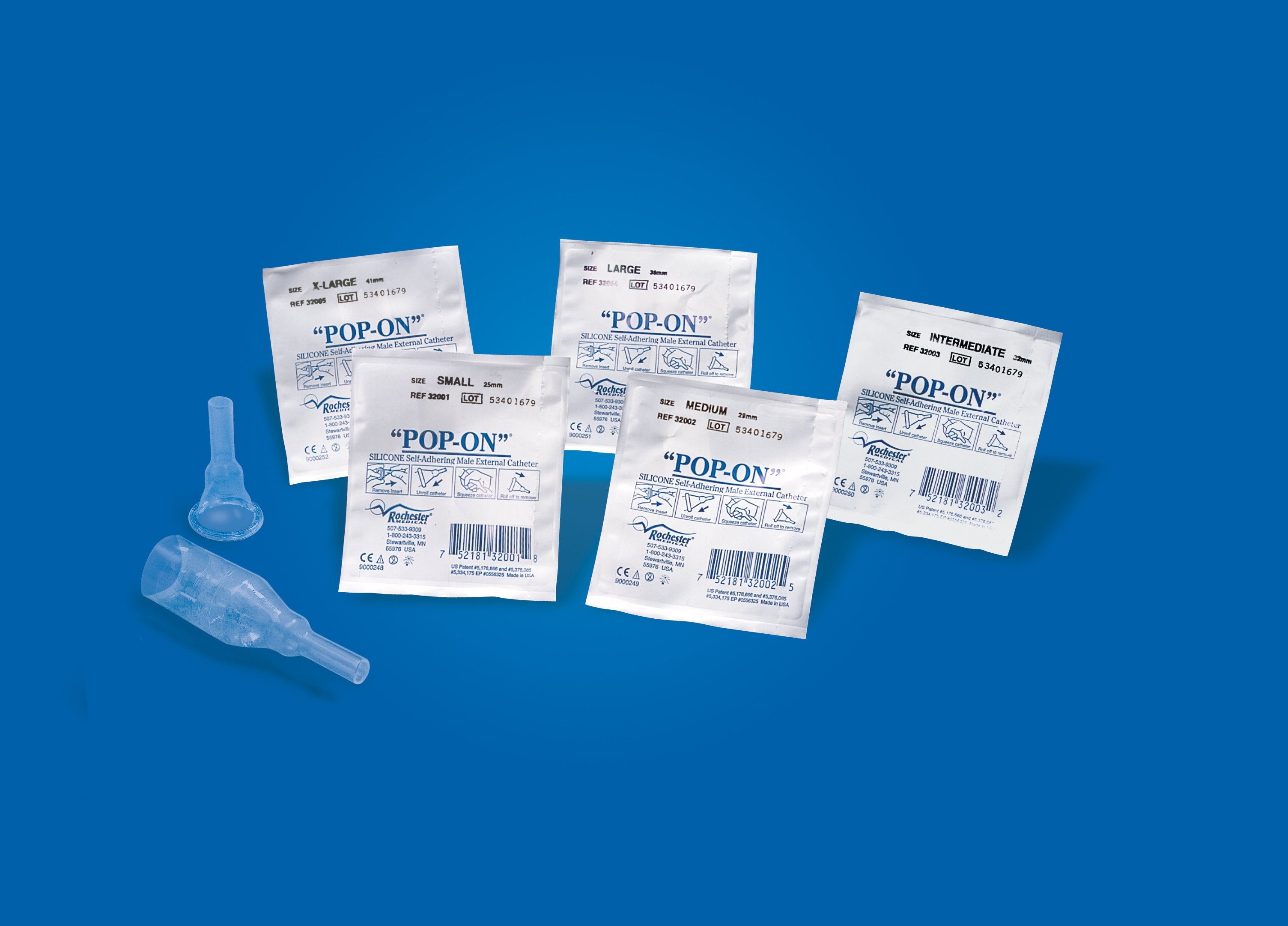 Bard - Male External Catheter Pop-On® Self-Adhesive Strip Silicone Medium [100/BX]