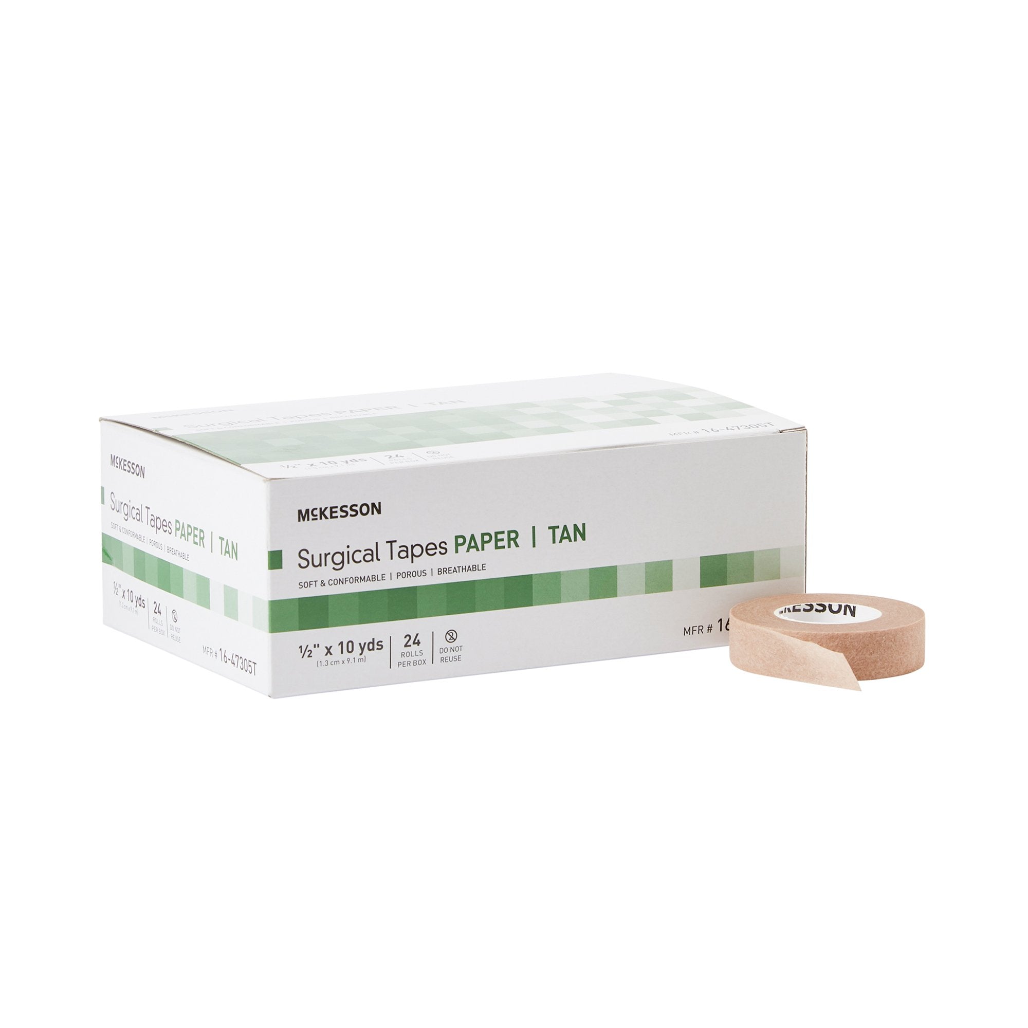 McKesson Brand - Medical Tape McKesson Tan 1/2 Inch X 10 Yard Paper NonSterile [288/CS]