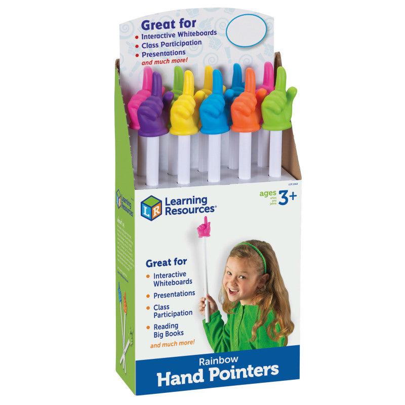 LEARNING RESOURCES - Rainbow Hand Pointers, 15", Pack of 10