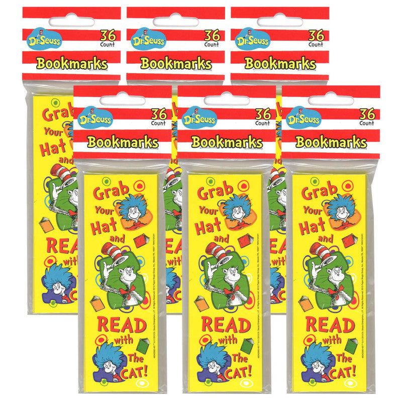 EUREKA - Dr. Seuss™ Grab Your Hat Bookmarks, 36 Per Pack, 6 Packs