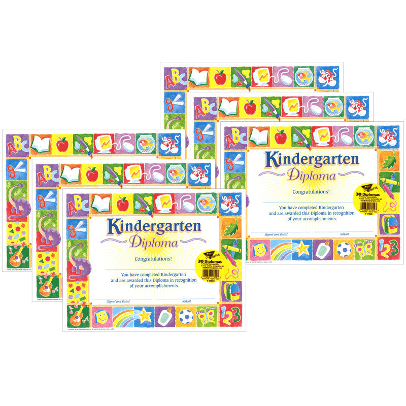 TREND - Classic Kindergarten Diploma, 30 Per Pack, 6 Packs