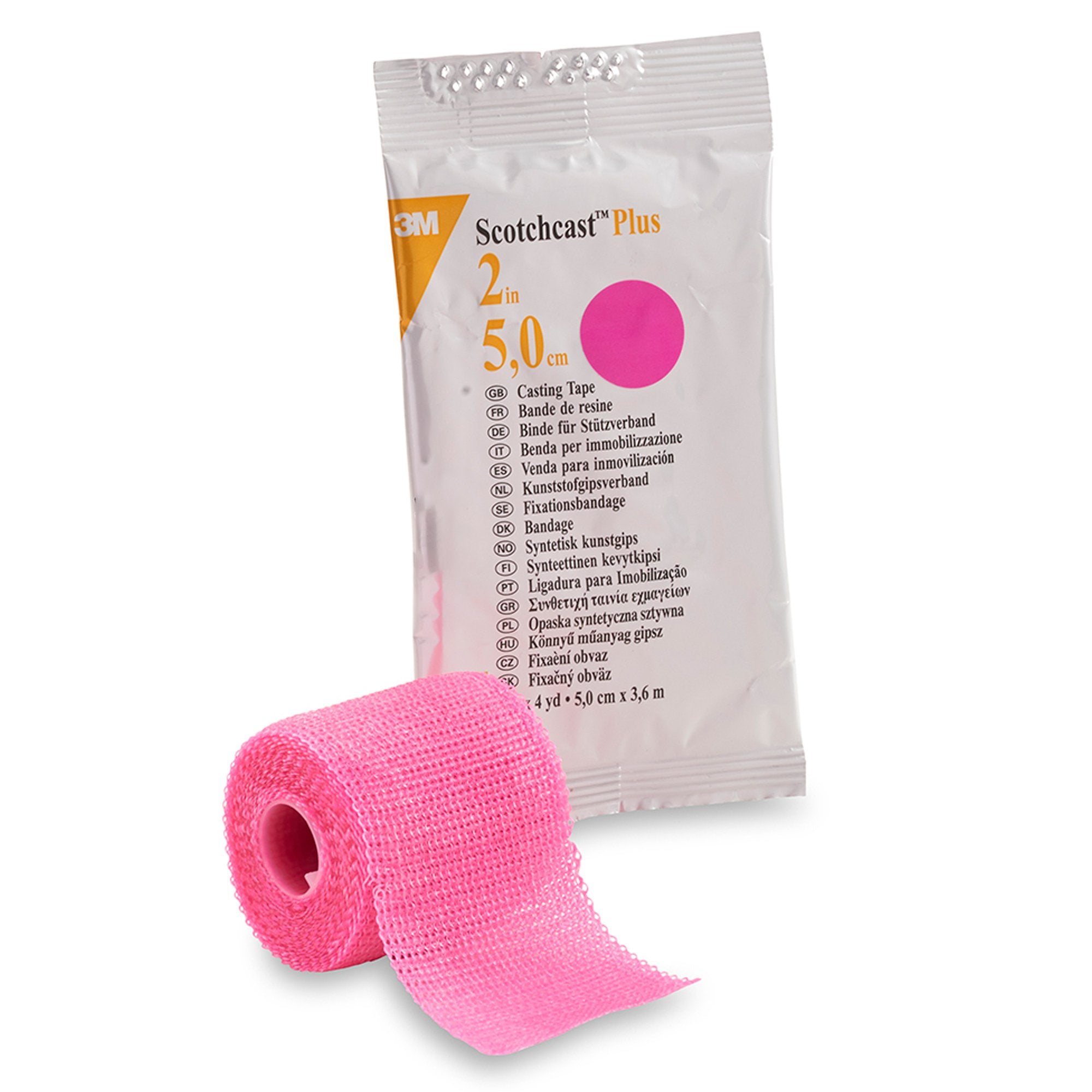 Solventum Corporation - Cast Tape 3M™ Scotchcast™ Plus 2 Inch X 12 Foot Fiberglass / Resin Bright Pink [1/EA]