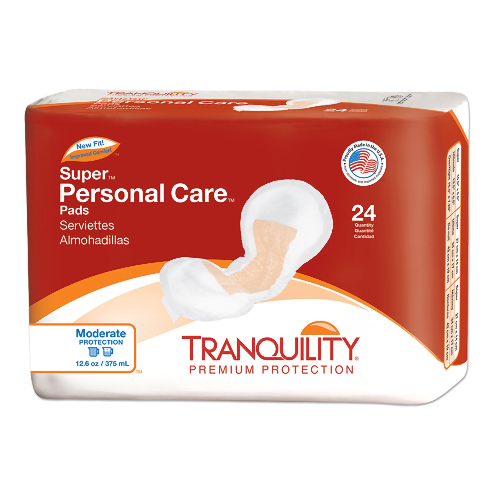 Principle Business Enterprises - Bladder Control Pad Tranquility® Personal Care 5-1/2 X 10-1/2 Inch Heavy Absorbency Super Absorbent Core One Size Fits Most [96/CS]