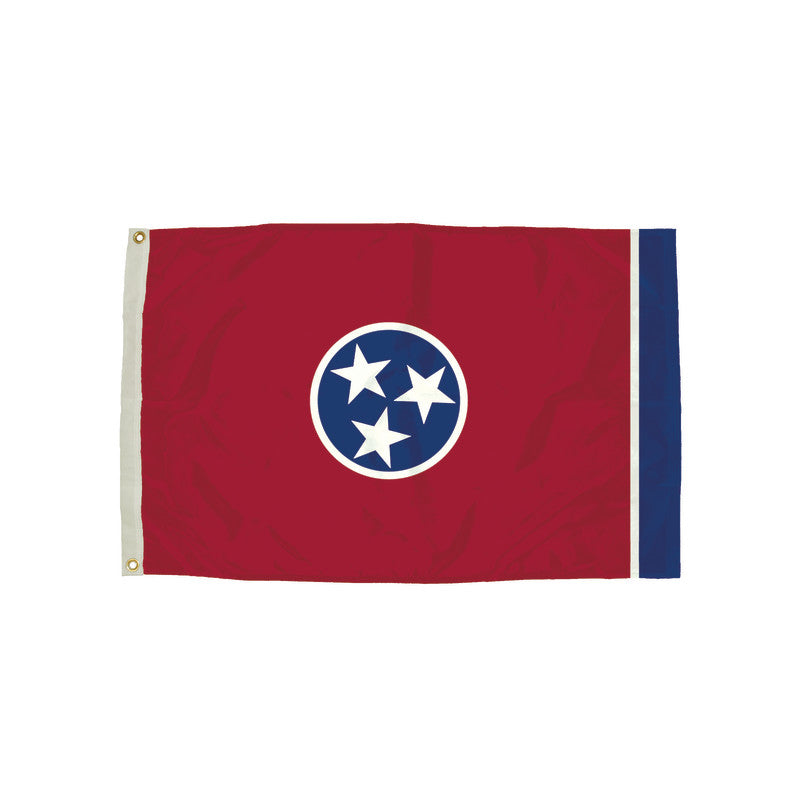FLAGZONE - Durawavez Nylon Outdoor Flag with Heading & Grommets, Tennessee, 3ft x 5ft