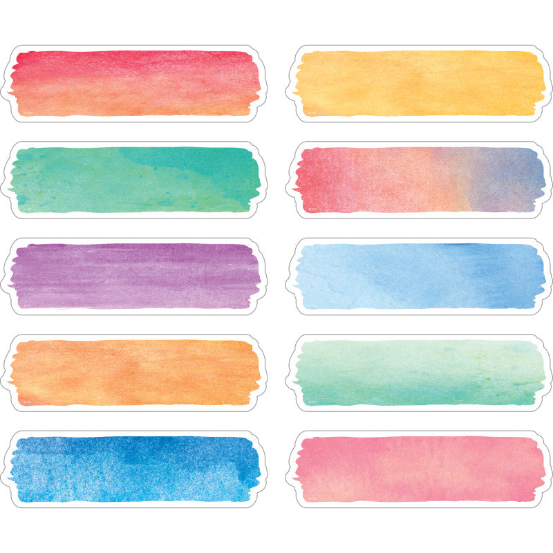 TEACHER CREATED RESOURCES - Watercolor Labels, Non-Adhesive, 120 Per Pack, 3 Packs