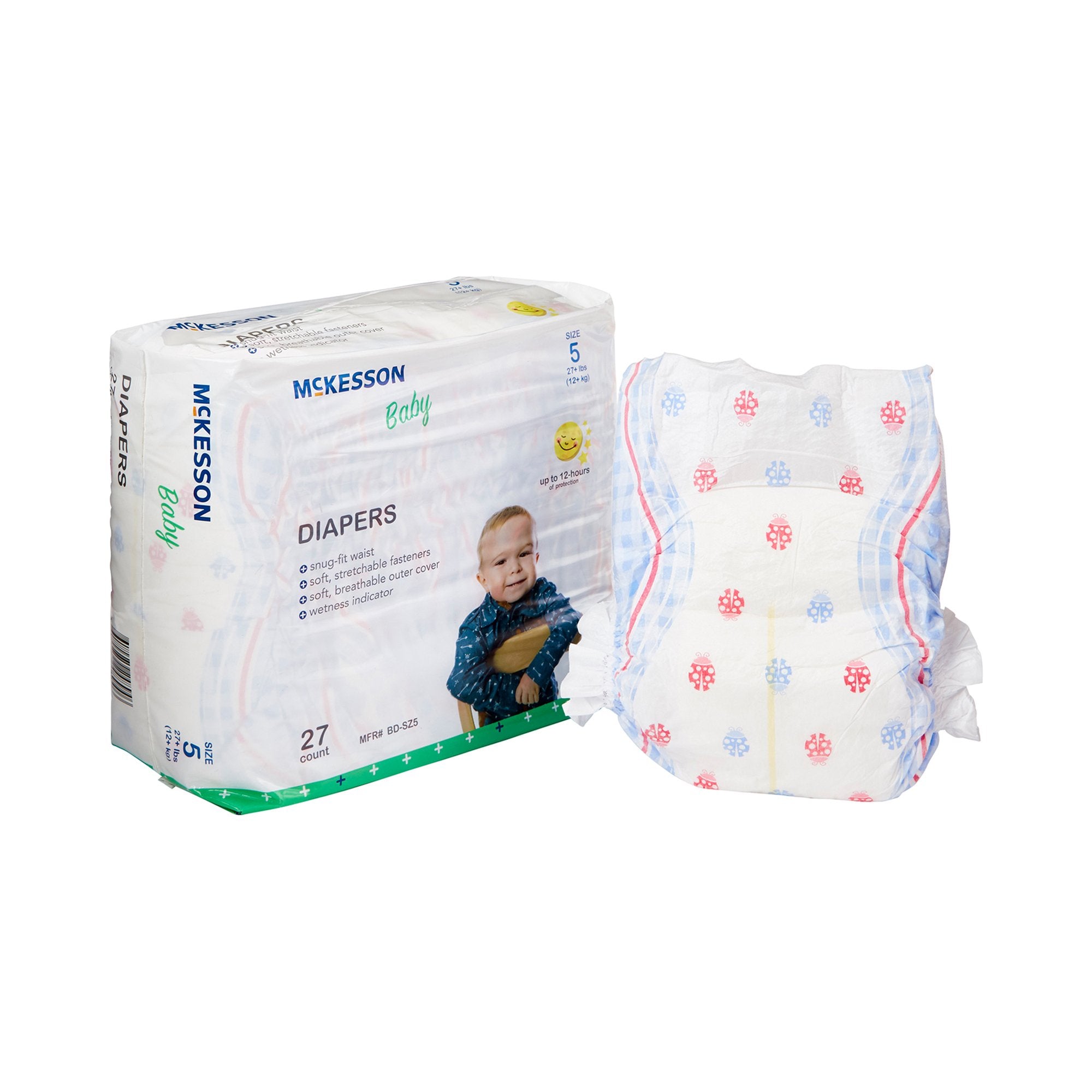 McKesson Brand - Unisex Baby Diaper McKesson Size 5 Disposable Heavy Absorbency [4/CS]
