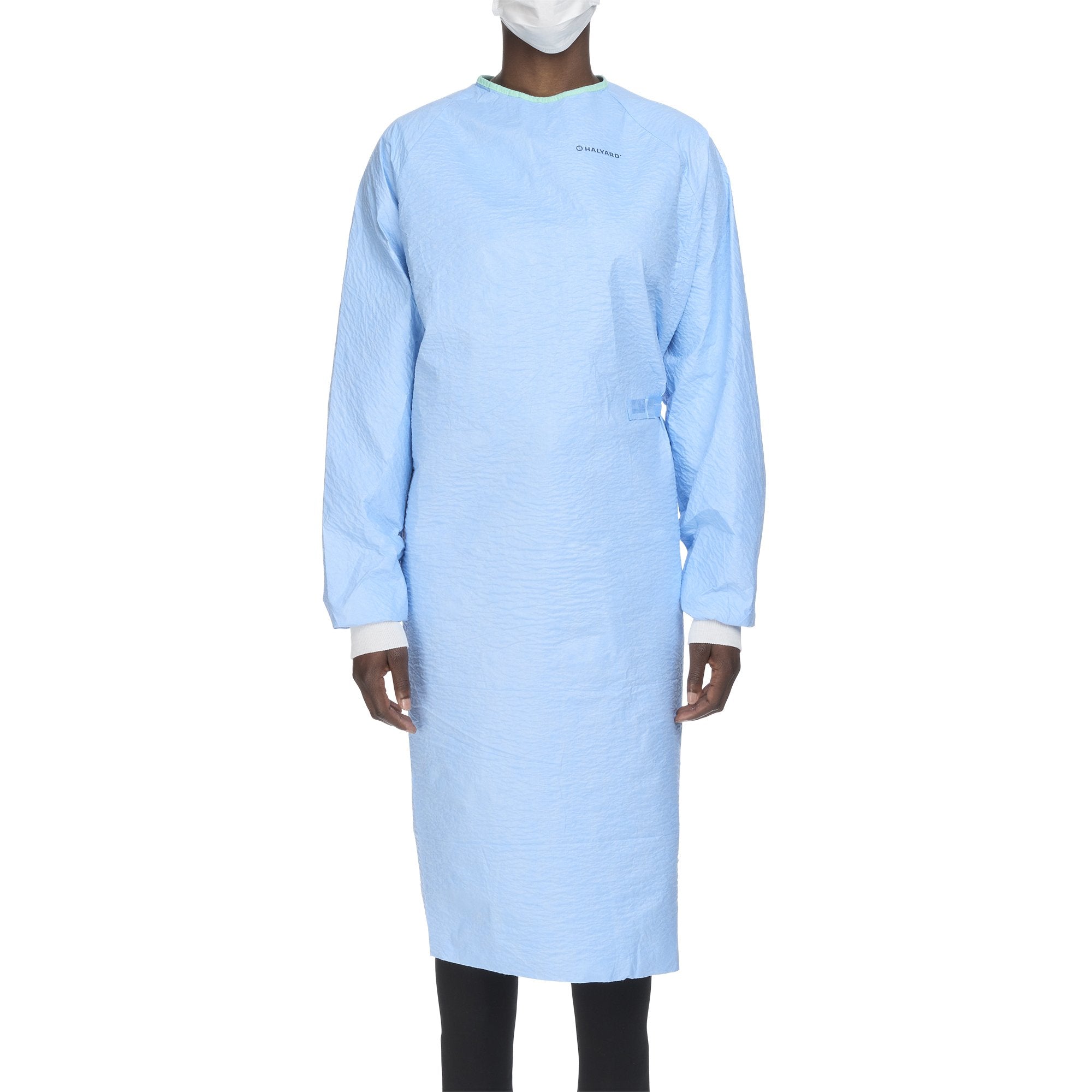 O&M Halyard Inc - Surgical Gown with Towel Aero Blue Large Blue Sterile AAMI Level 3 Disposable [32/CS]