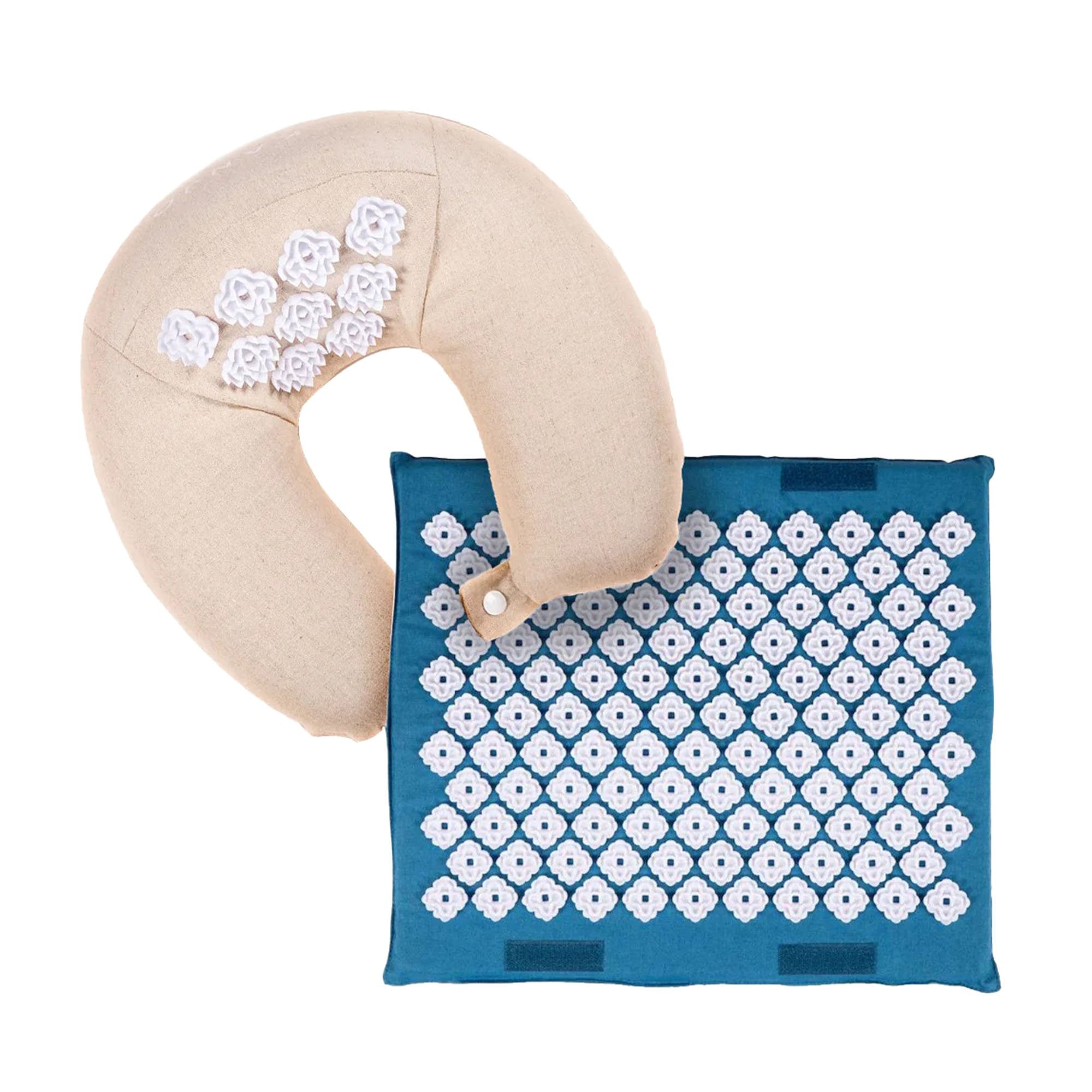 Acutens Inc - Acupressure Travel Set Kanjo Foot Mat: 1 X 14 X 16 Inch / Neck Pillow: 5 X 12 X 13 Inch [10/CS]