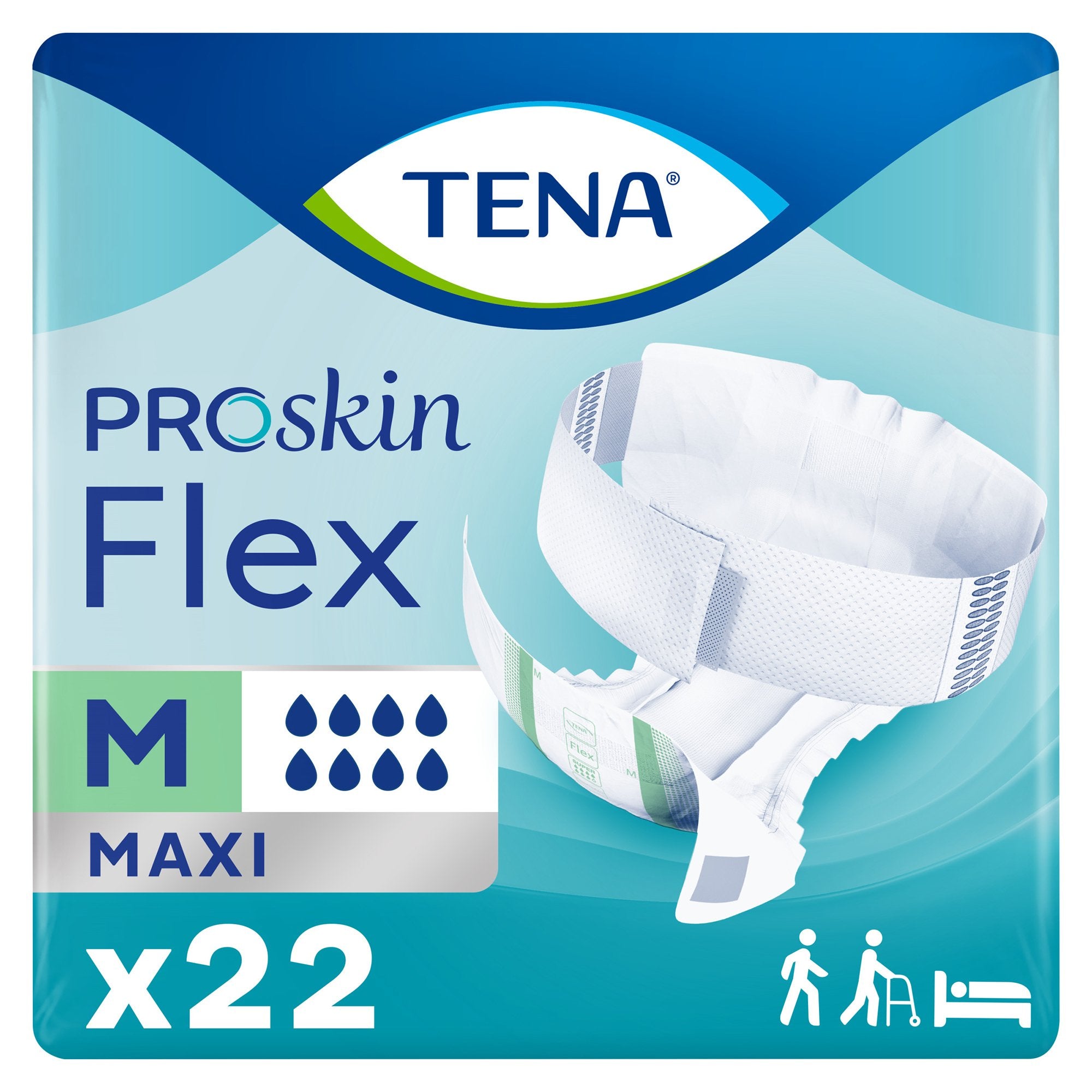 Essity HMS North America Inc - Unisex Adult Incontinence Belted Undergarment TENA® ProSkin™ Flex Maxi Size 12 Disposable Heavy Absorbency [66/CS]