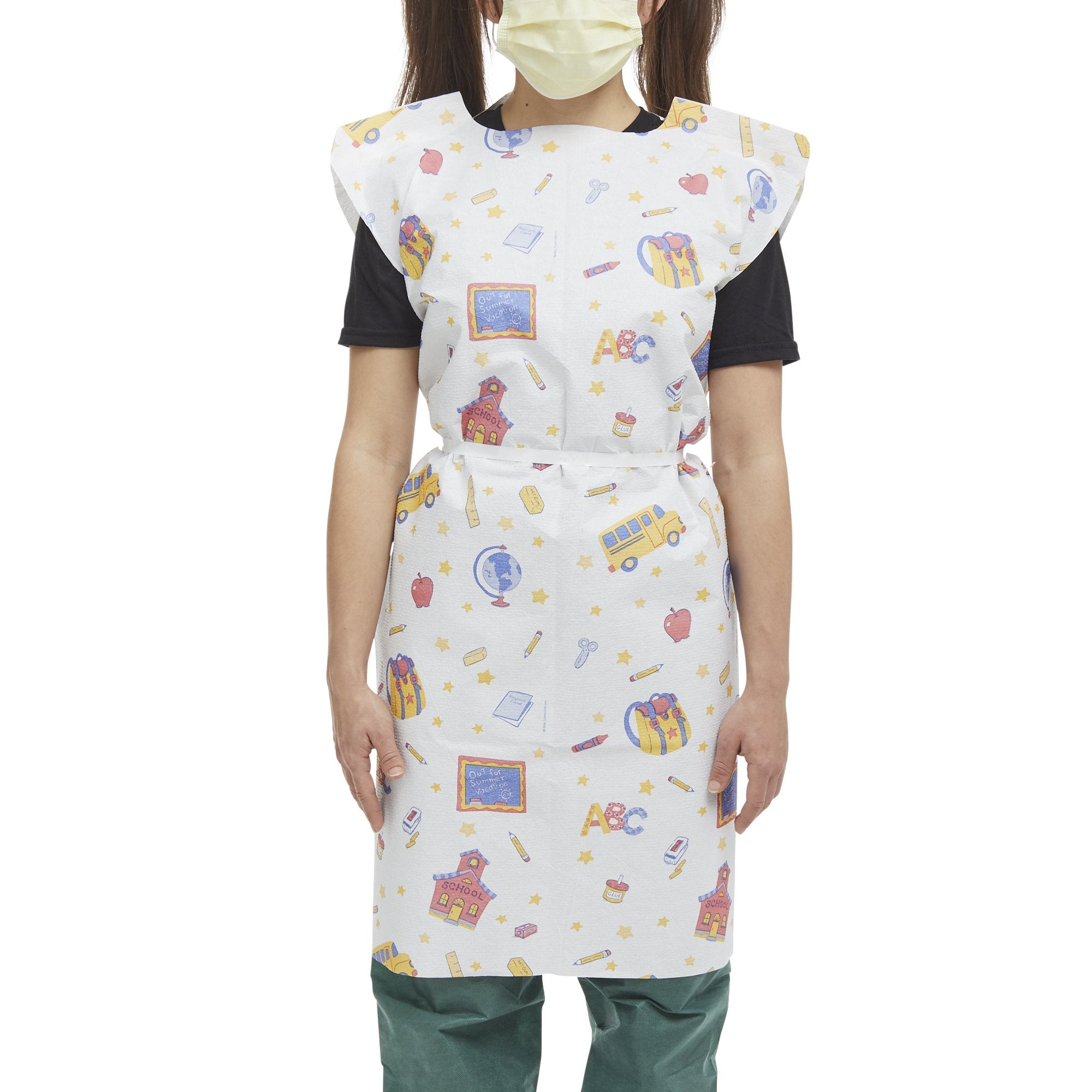 Tidi Products - Patient Exam Gown McKesson Child Size Kid Design (Schooltime Print) Disposable [50/CS]