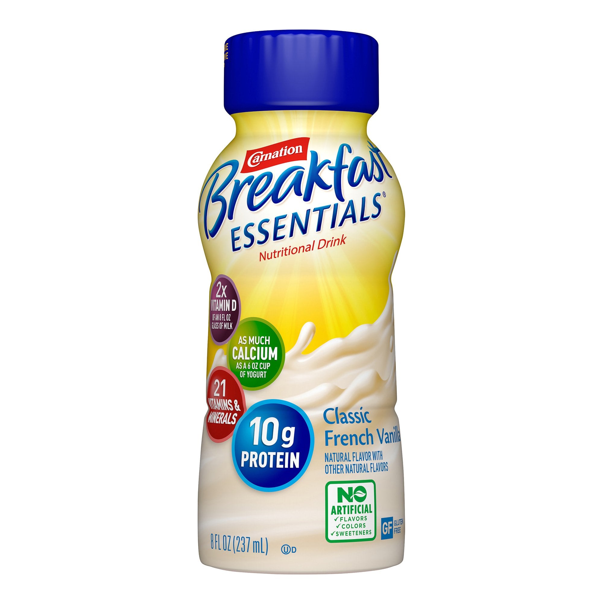 Nestle Clinical Nutritional - Oral Supplement Carnation Breakfast Essentials® Vanilla Flavor Liquid 8 oz. Bottle [24/CS]