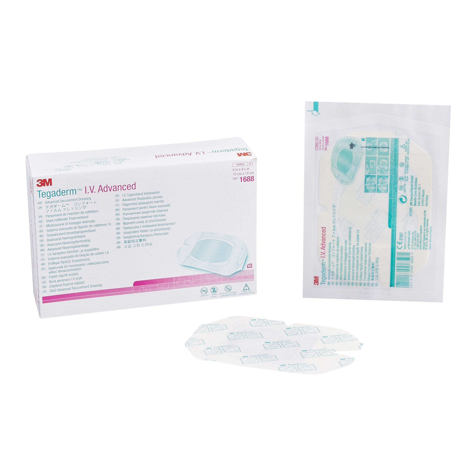 Solventum Corporation - I.V. Dressing 3M™ Tegaderm™ Film 4 X 4-3/4 Inch Sterile [200/CS]