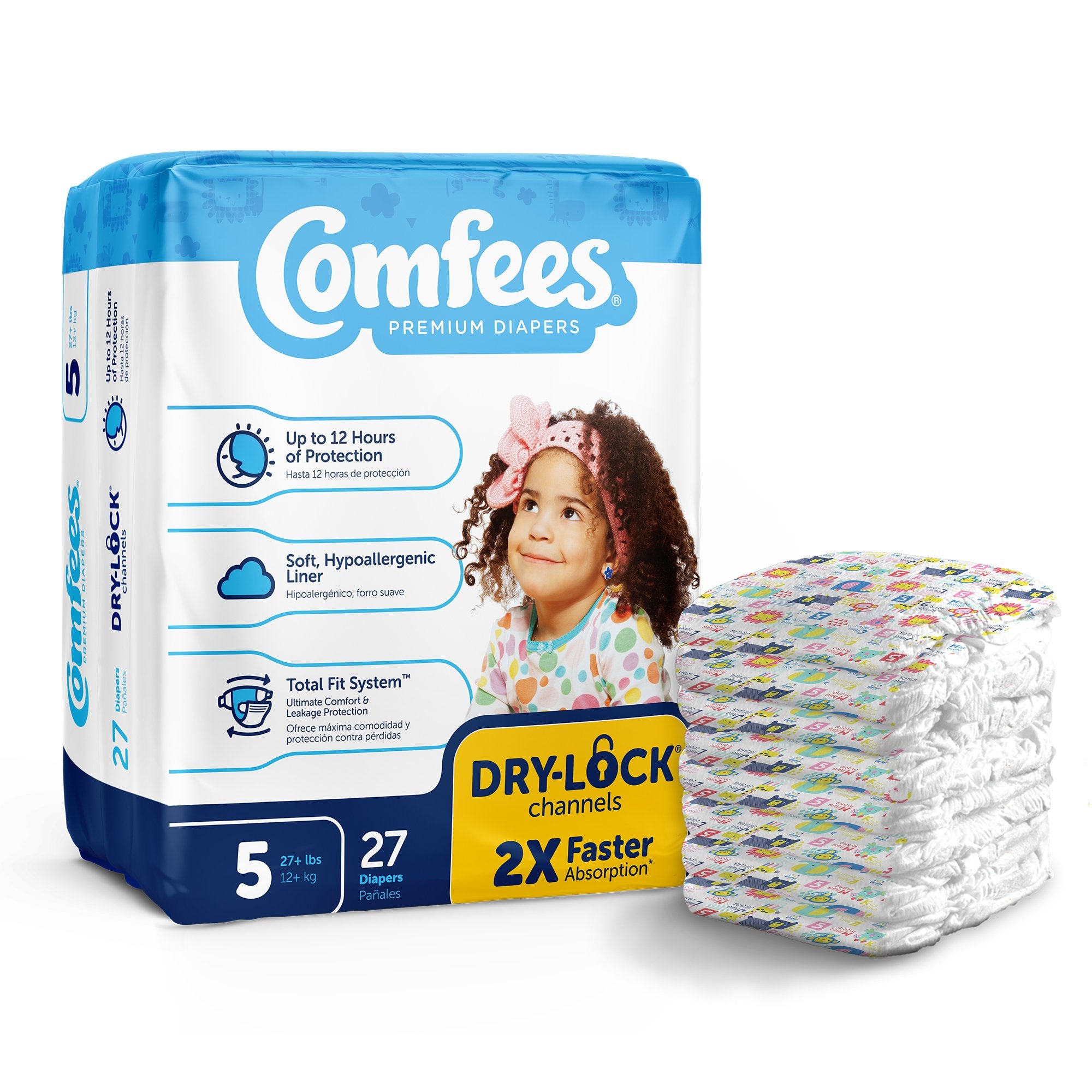 Attends Healthcare Products - Unisex Baby Diaper Comfees® Size 5 Disposable Moderate Absorbency [108/CS] (993247_CS)