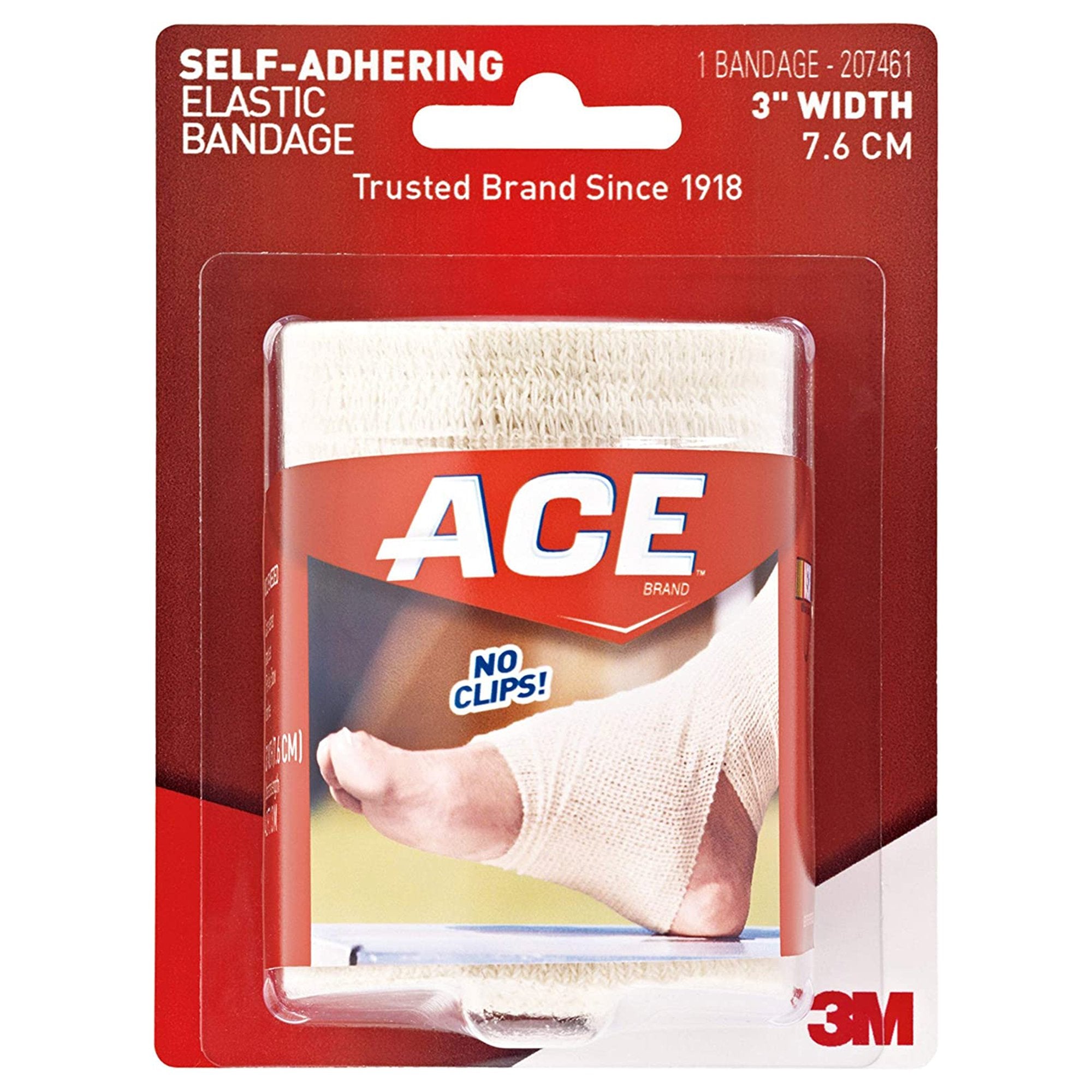 3M Company - Elastic Bandage 3M™ ACE™ 3 Inch Width X 5.3 Foot Self-Adherent Closure Tan NonSterile Standard Compression [72/CS]