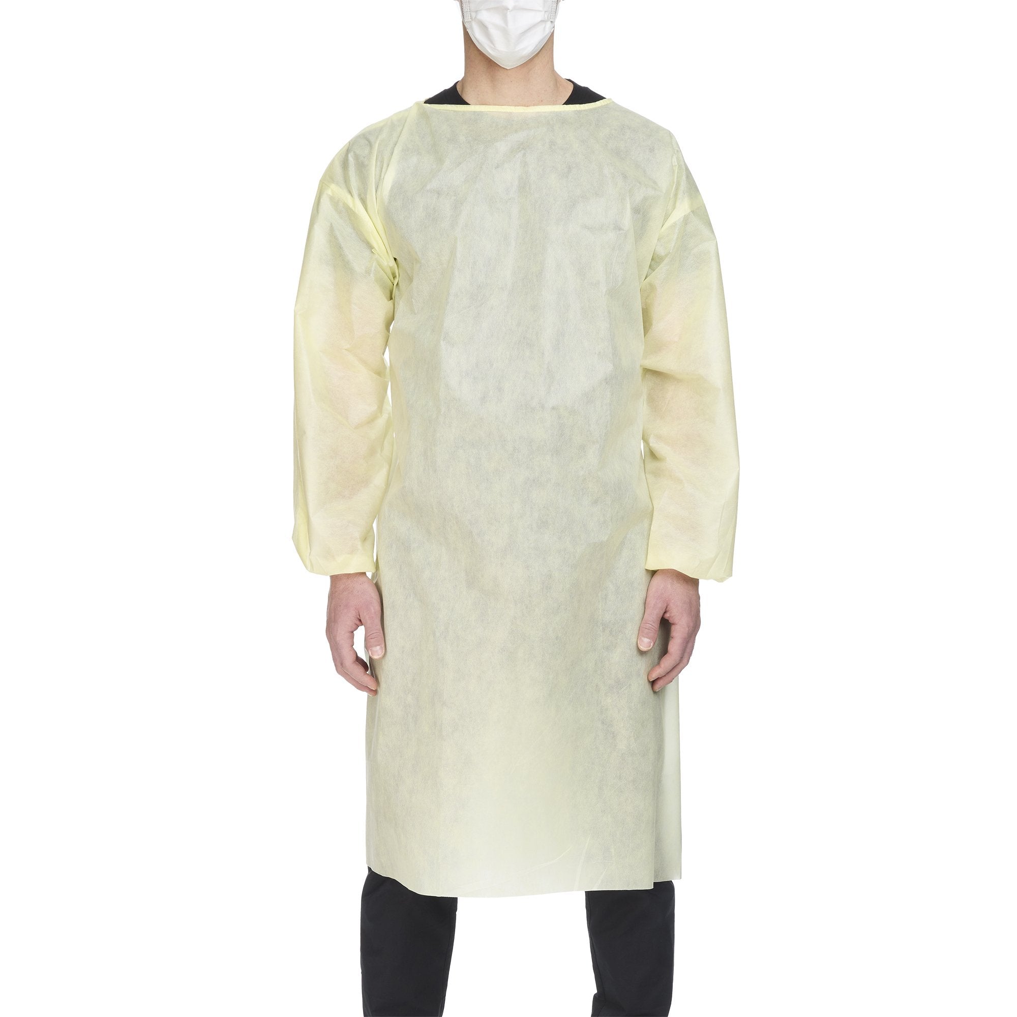 Aspen Surgical Products - Protective Procedure Gown Precept® X-Large Yellow NonSterile AAMI Level 2 Disposable [100/CS]