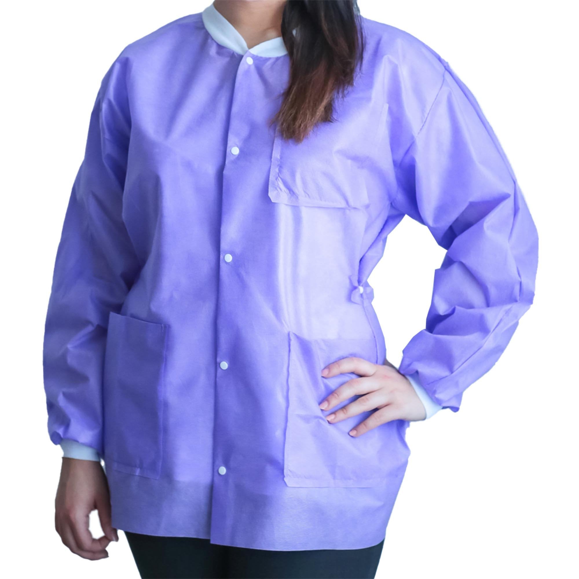 Dukal - Lab Jacket FitMe™ Purple Medium Hip Length 3-Layer SMS Disposable [50/CS]