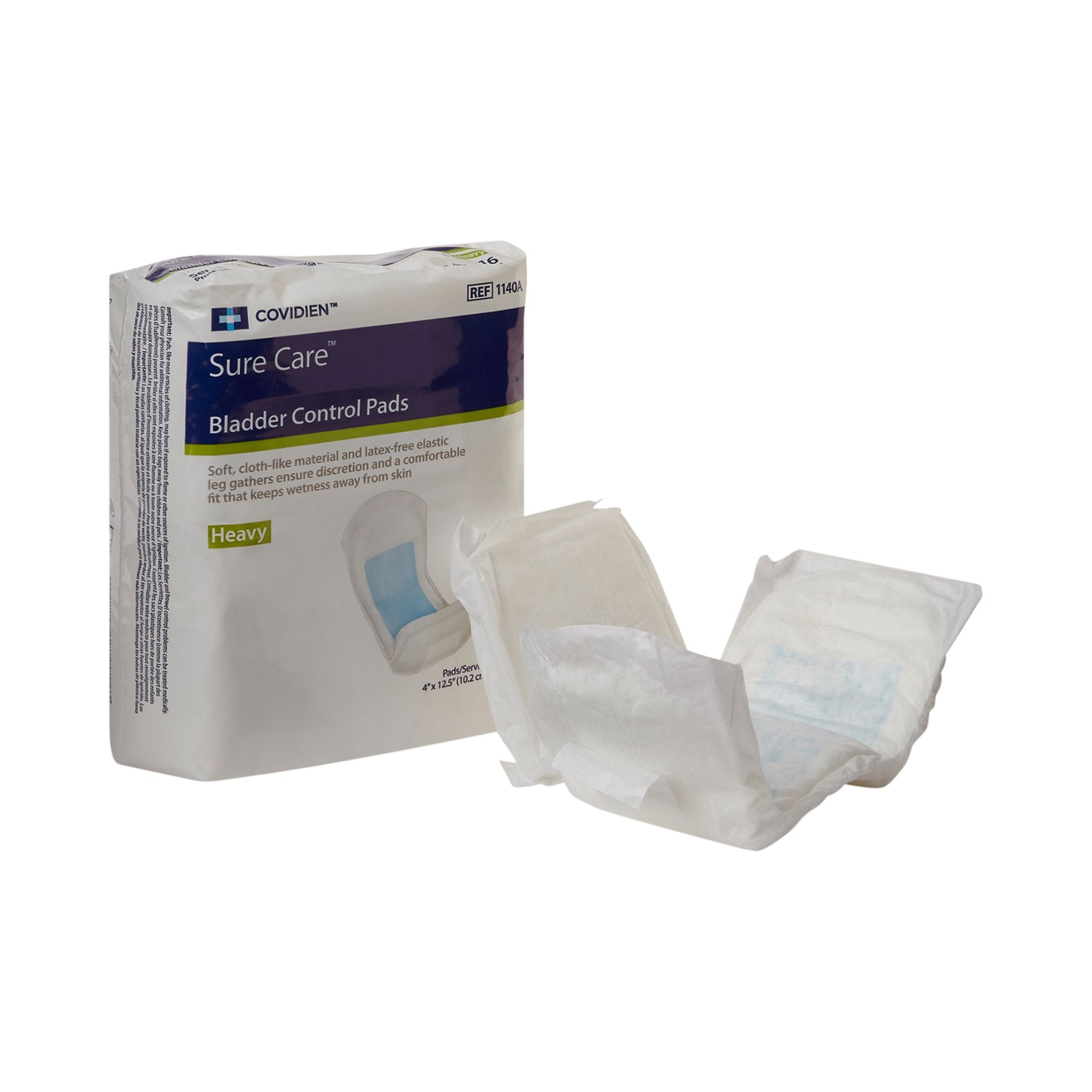 Cardinal - Bladder Control Pad Sure Care™ 4 X 12-1/2 Inch Heavy Absorbency Polymer Core One Size Fits Most [96/CS]