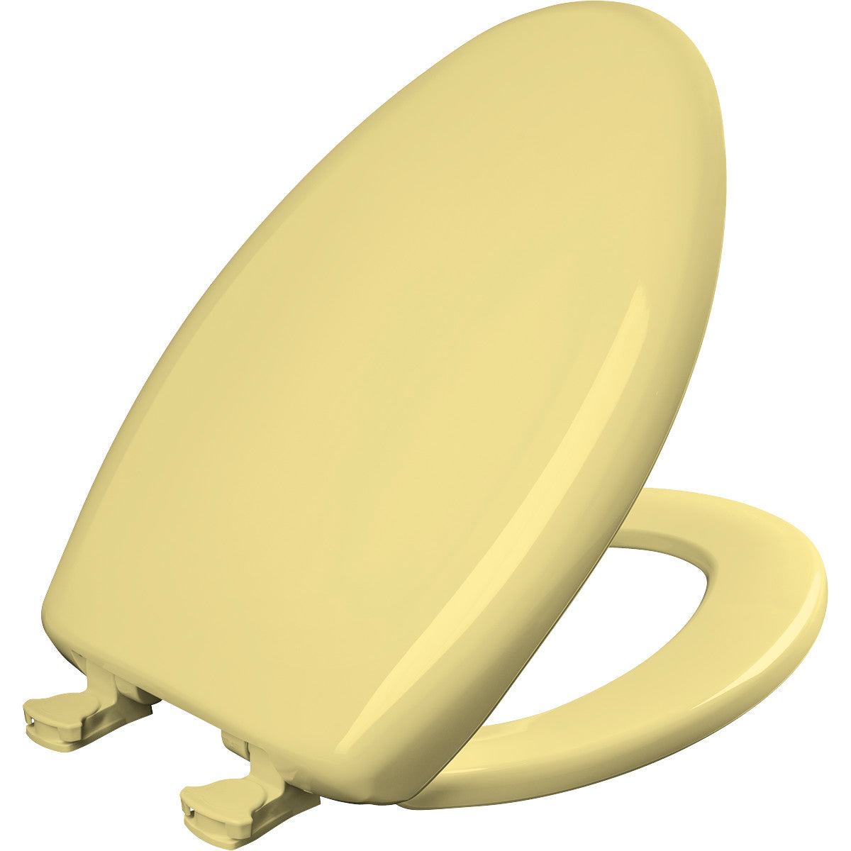 Bemis Elongated Plastic Toilet Seat in Yellow with STA-TITE® Seat Fastening System, Easy•Clean® and  Whisper•Close® Hinge