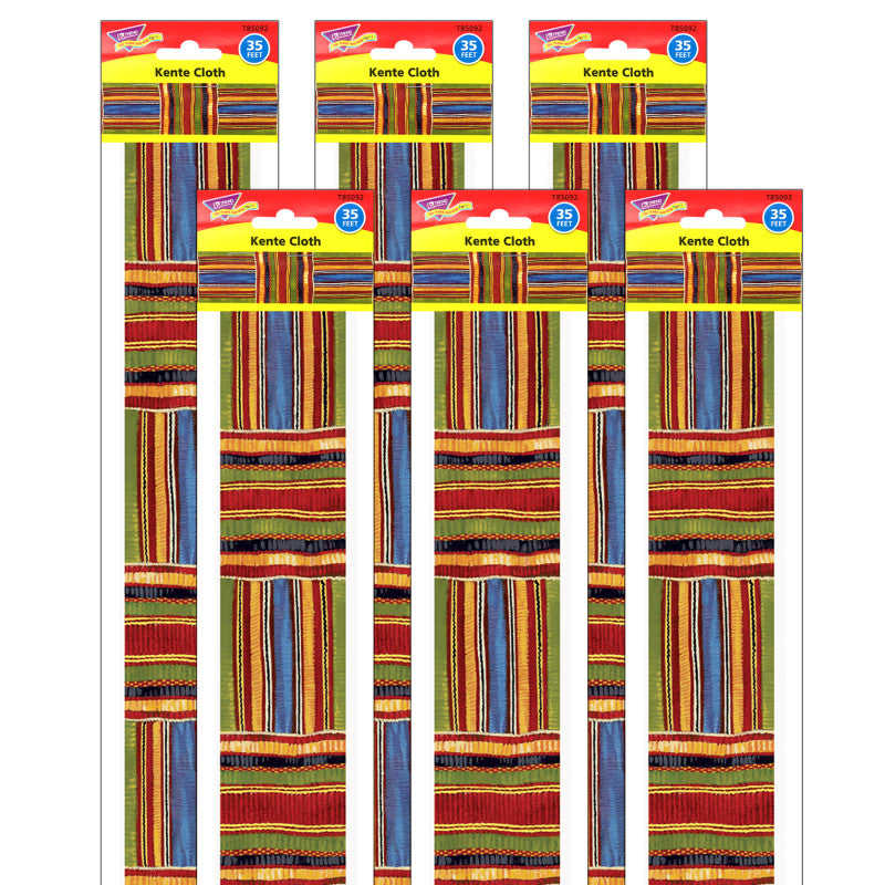 TREND - Kente Cloth Bolder Borders®, 35.75' Per Pack, 6 Packs