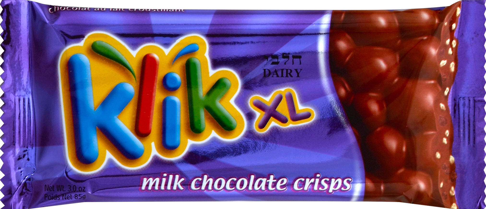 Klik Milk Chocolate Crisps 3 oz - Case of 12