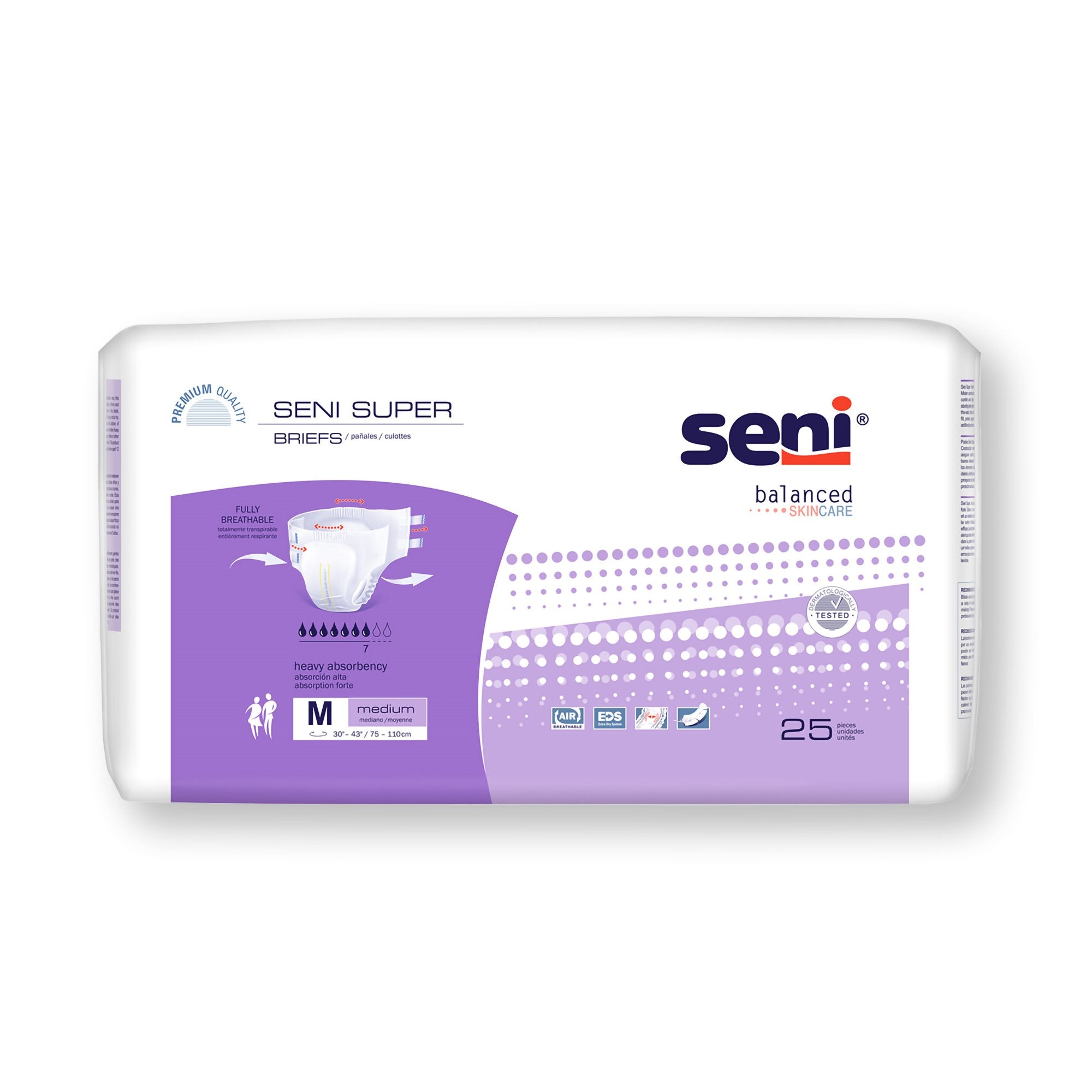 TZMO USA Inc - Unisex Adult Incontinence Brief Seni® Super Medium Disposable Heavy Absorbency [75/CS]