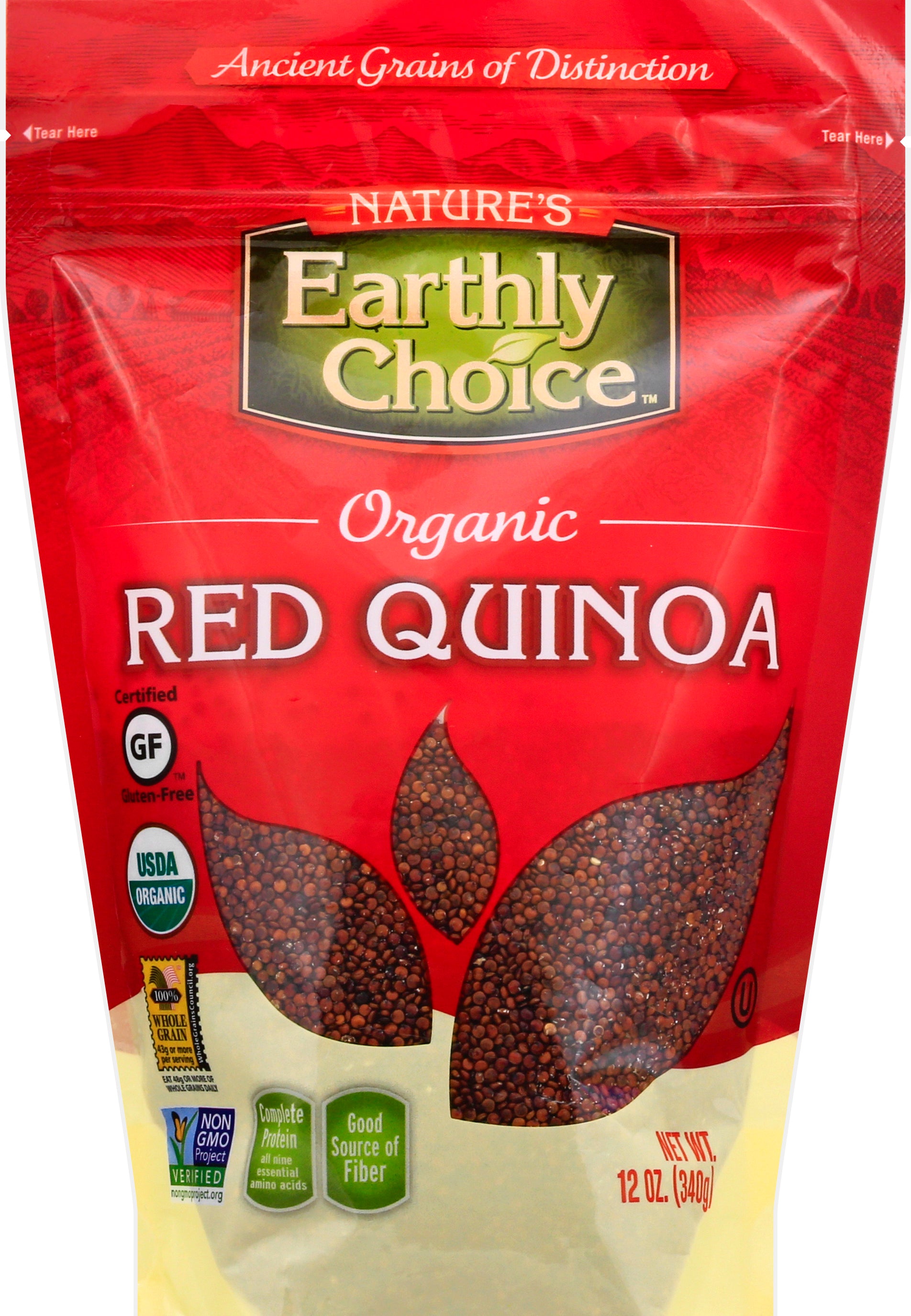 Nature's Earthly Choice Organic Red Quinoa 12 oz - Case of 6