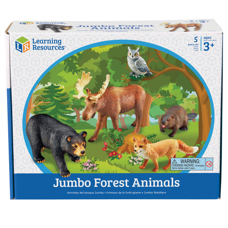LEARNING RESOURCES - Jumbo Forest Animals, Set of 5