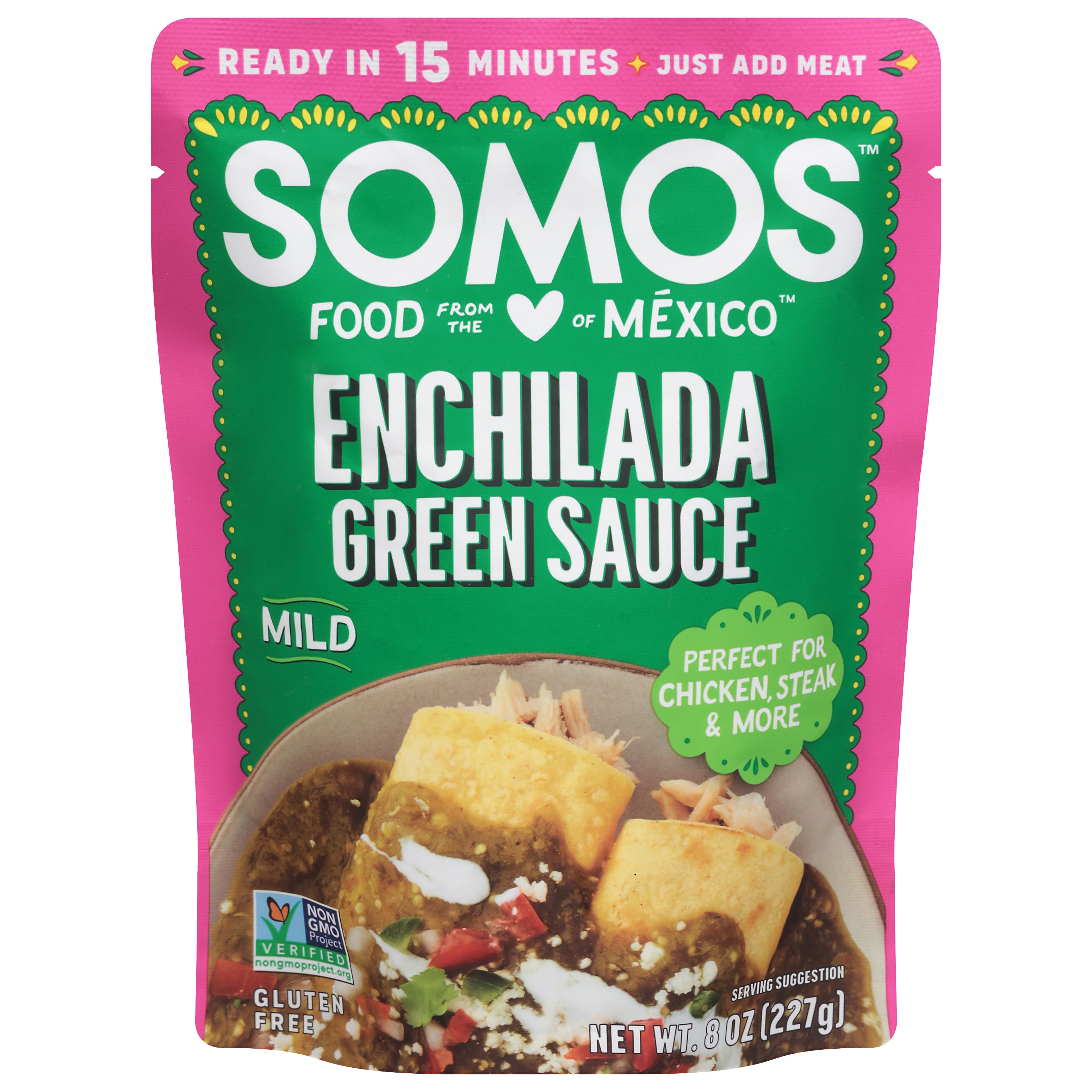 Somos Enchilada Mild Green Sauce 8 oz - Case of 6