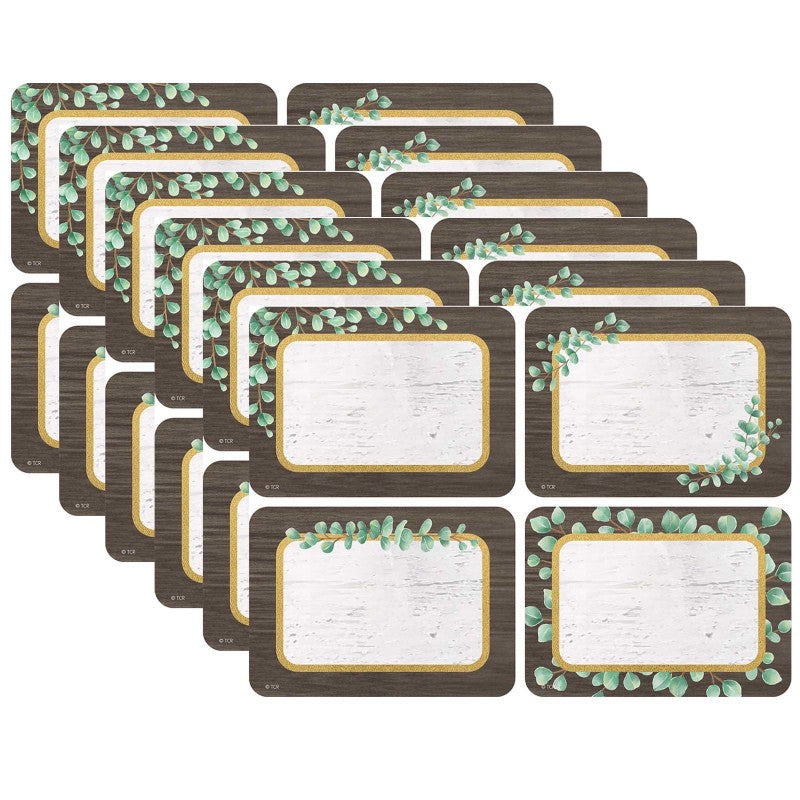 TEACHER CREATED RESOURCES - Eucalyptus Name Tags/Labels Multi-Pack, 36 Per Pack, 6 Packs